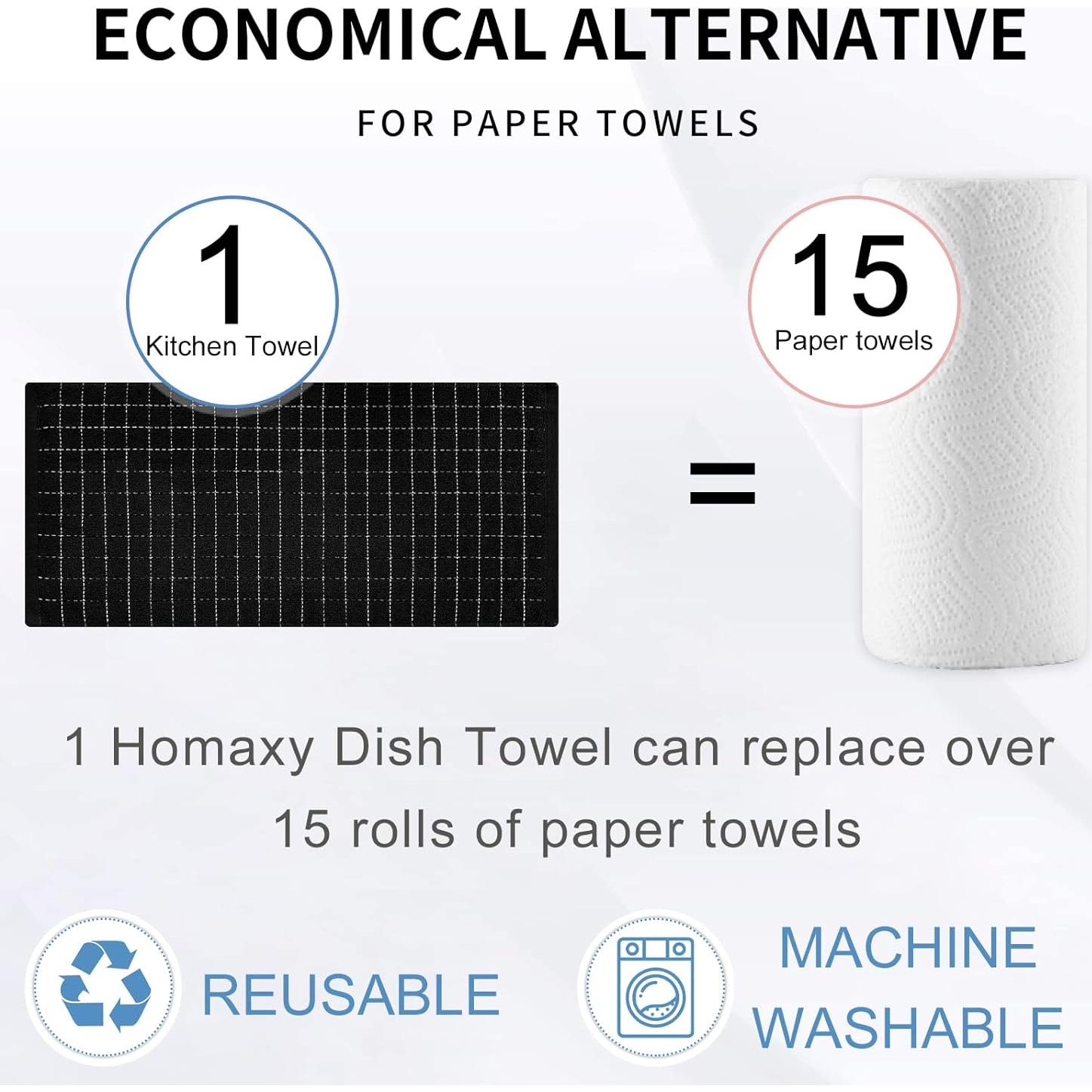 Juego de Toallas de Cocina Homaxy 100% Algodón 8 Piezas