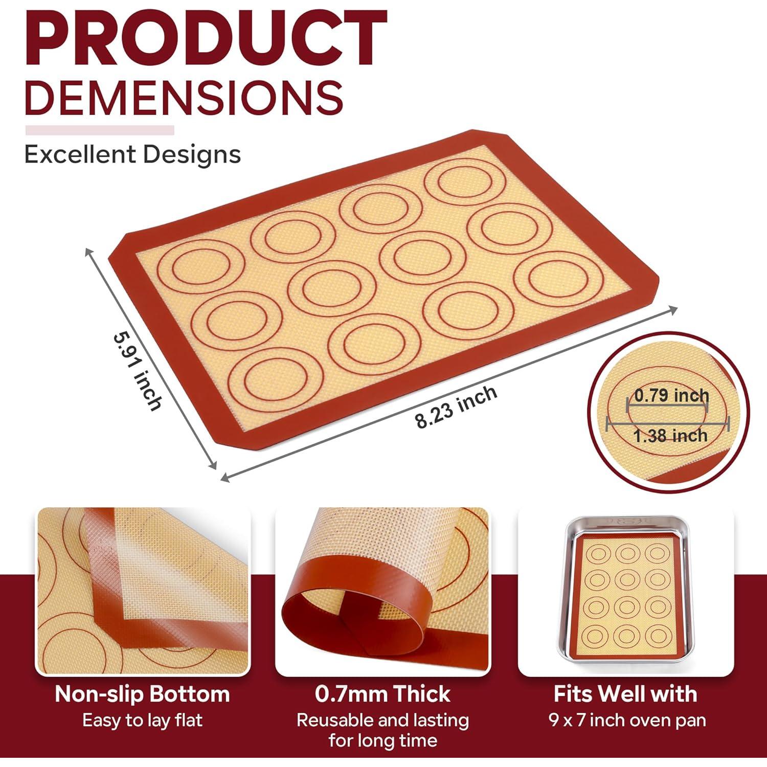 Tapetes de Silicona P&P CHEF 21.8x15.7 cm Antiadherentes 2 Pcs