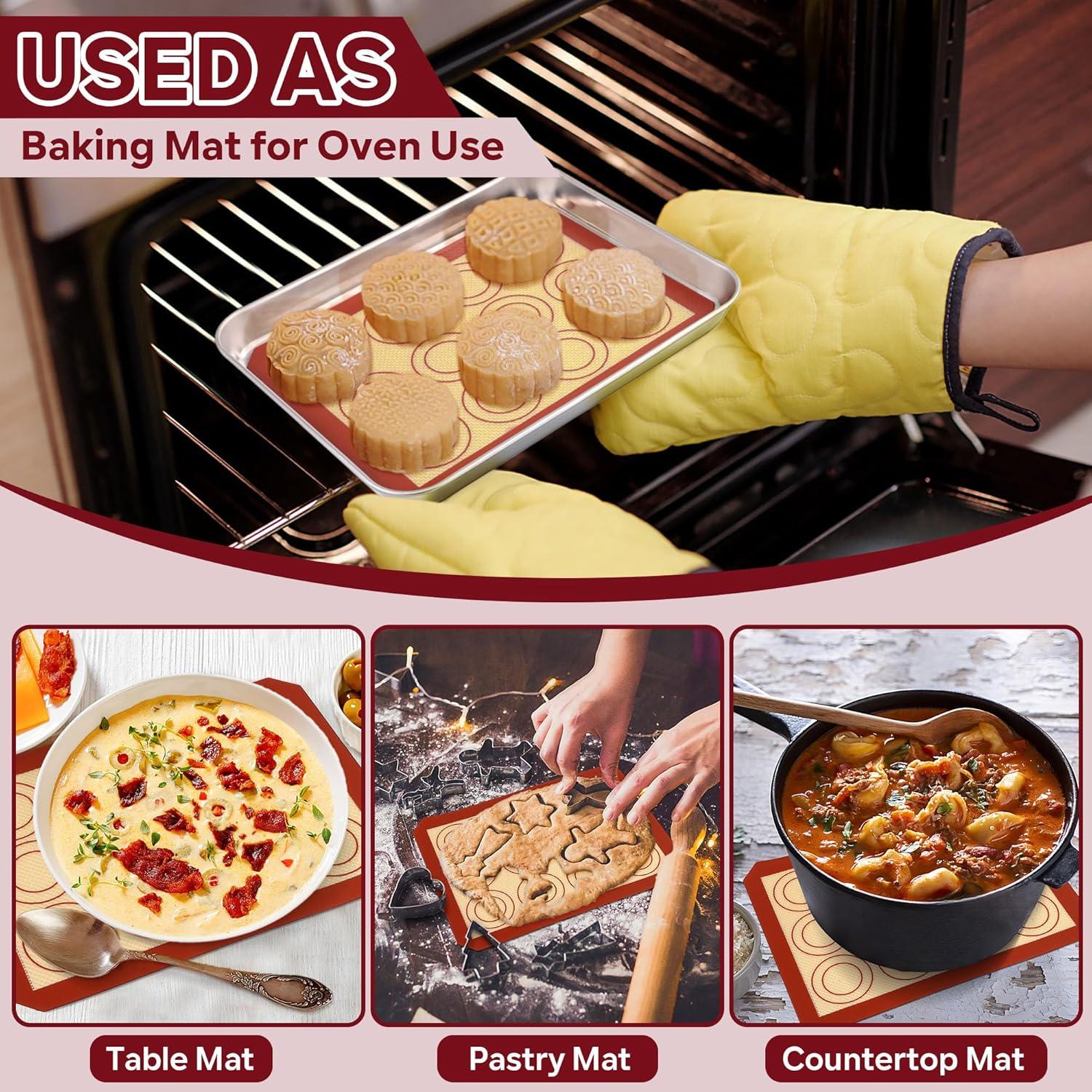 Tapetes de Silicona P&P CHEF 21.8x15.7 cm Antiadherentes 2 Pcs