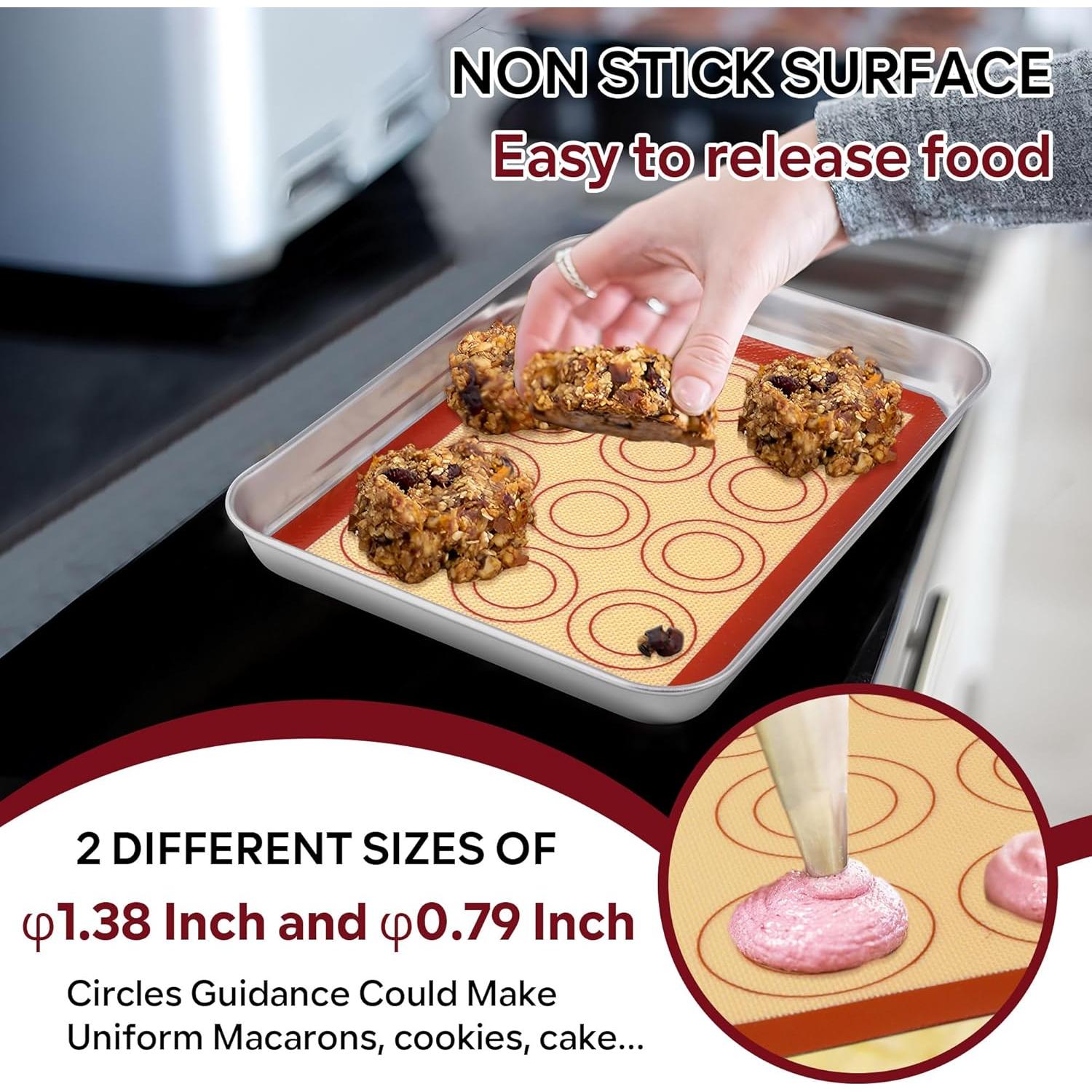 Tapetes de Silicona P&P CHEF 21.8x15.7 cm Antiadherentes 2 Pcs