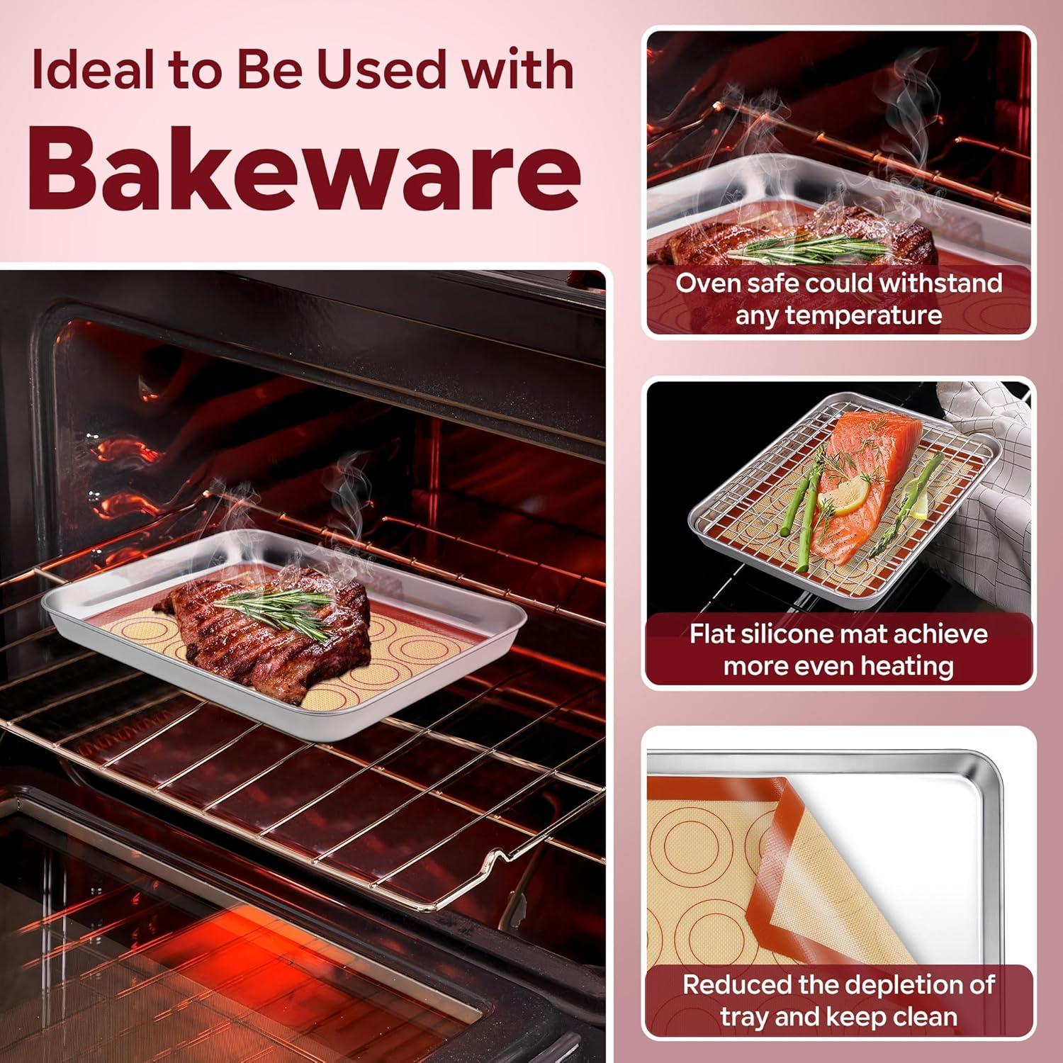 Tapetes de Silicona P&P CHEF 21.8x15.7 cm Antiadherentes 2 Pcs