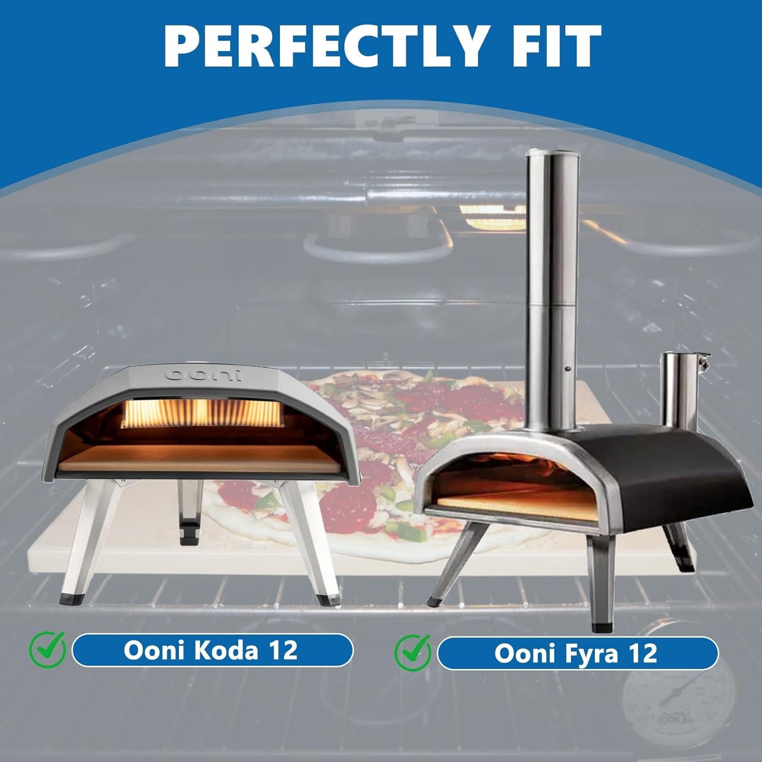 Piedra para Pizza Cuadrada SafBbcue 33.5x33.5cm para Horno