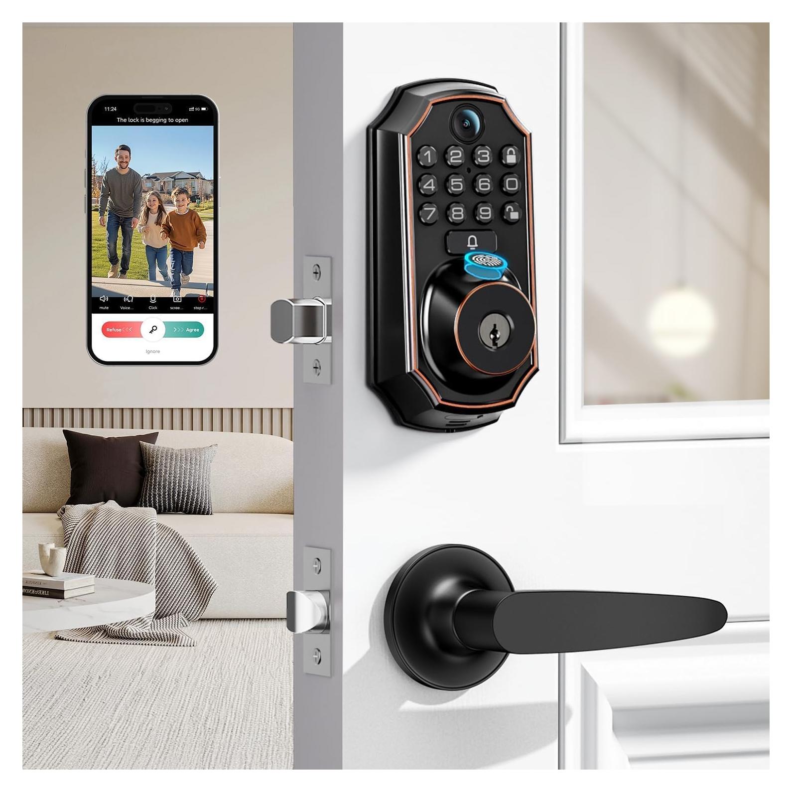 Cerradura Inteligente WiFi ARPHA D289+H300 con Cámara y Huella