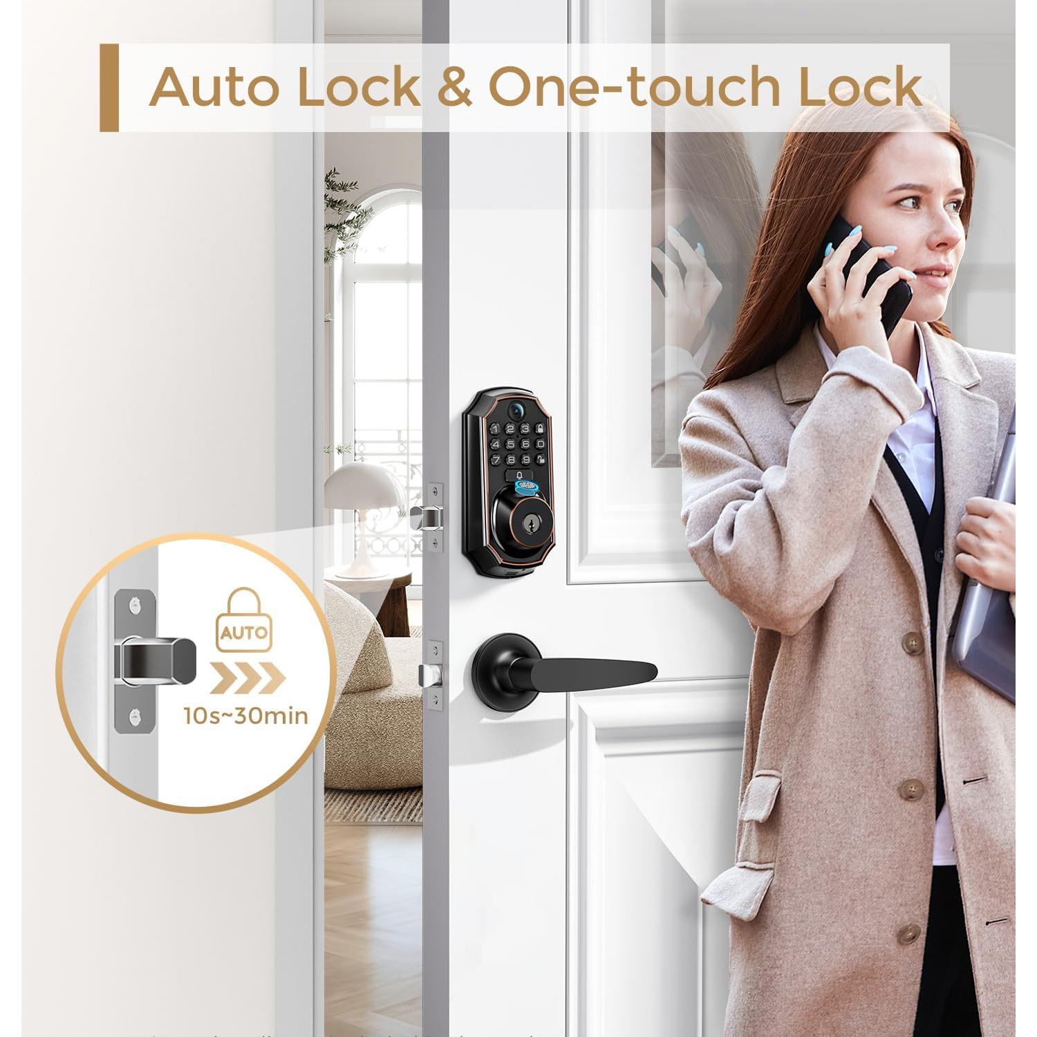 Cerradura Inteligente WiFi ARPHA D289+H300 con Cámara y Huella