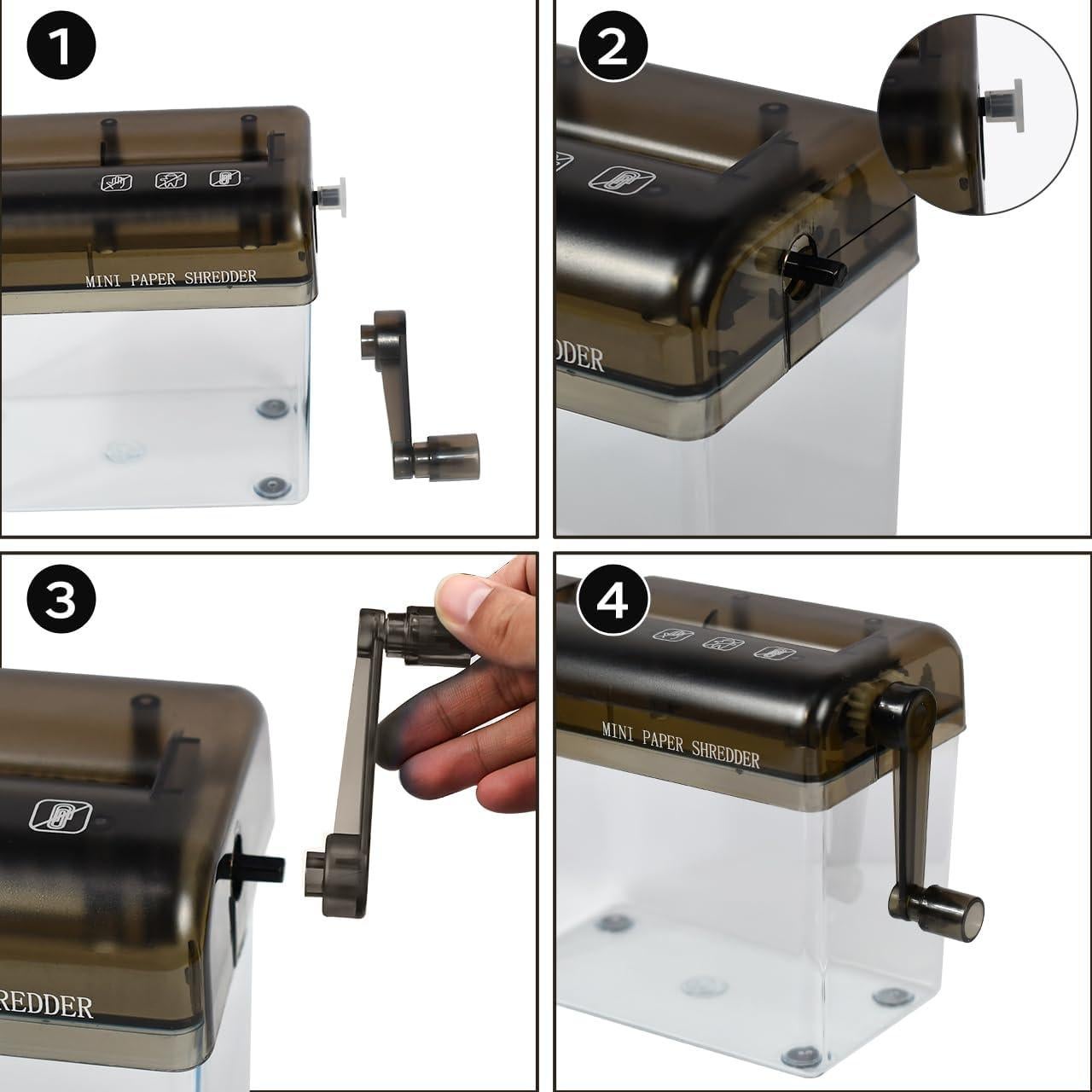 Mini Trituradora Manual JIKIOU de Papel 400g para Oficina