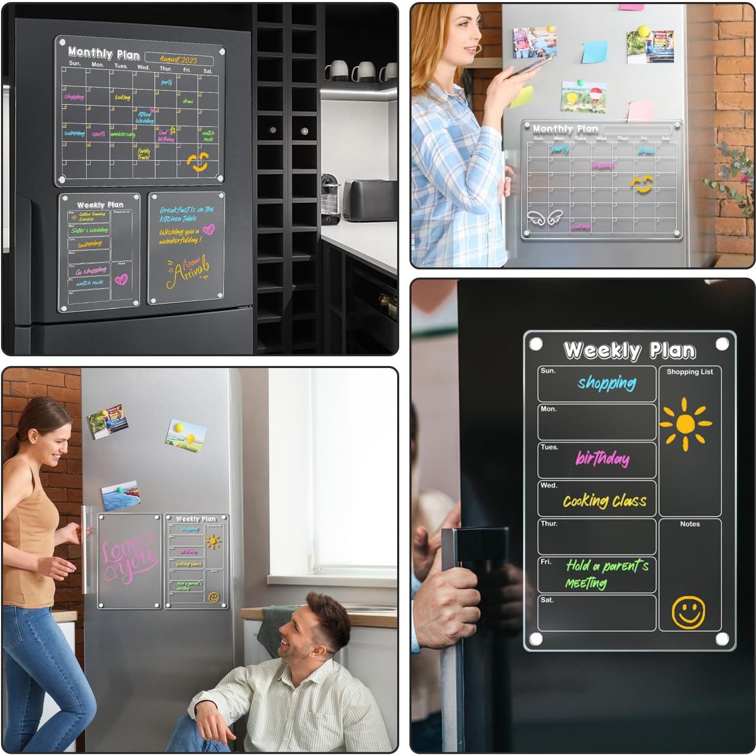 Set de Calendarios Magnéticos Acrílicos DIYMAG 3 Piezas 38.1x27.9cm