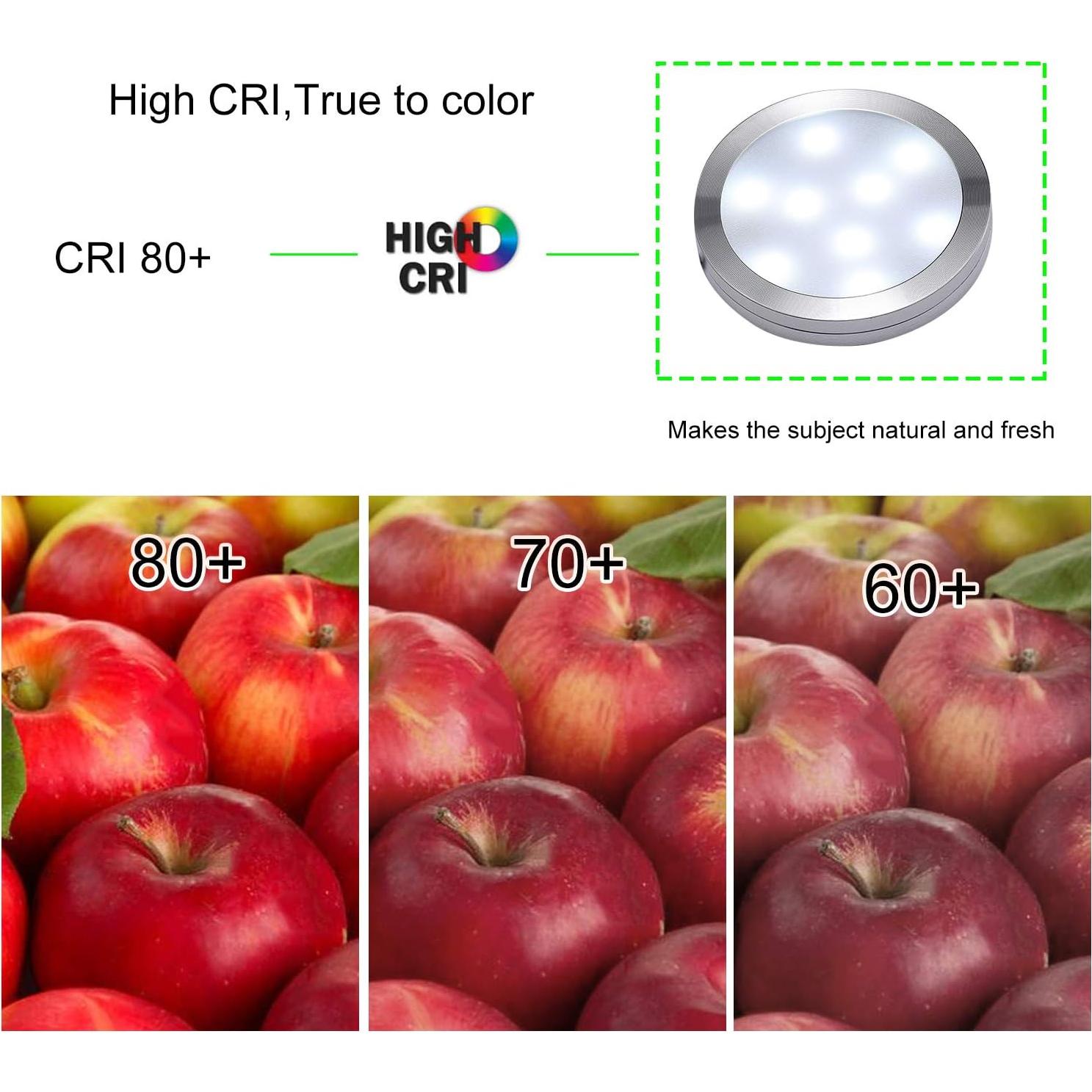 Kit de Iluminación LED AIBOO 12V 3 Luces Puck para Gabinete