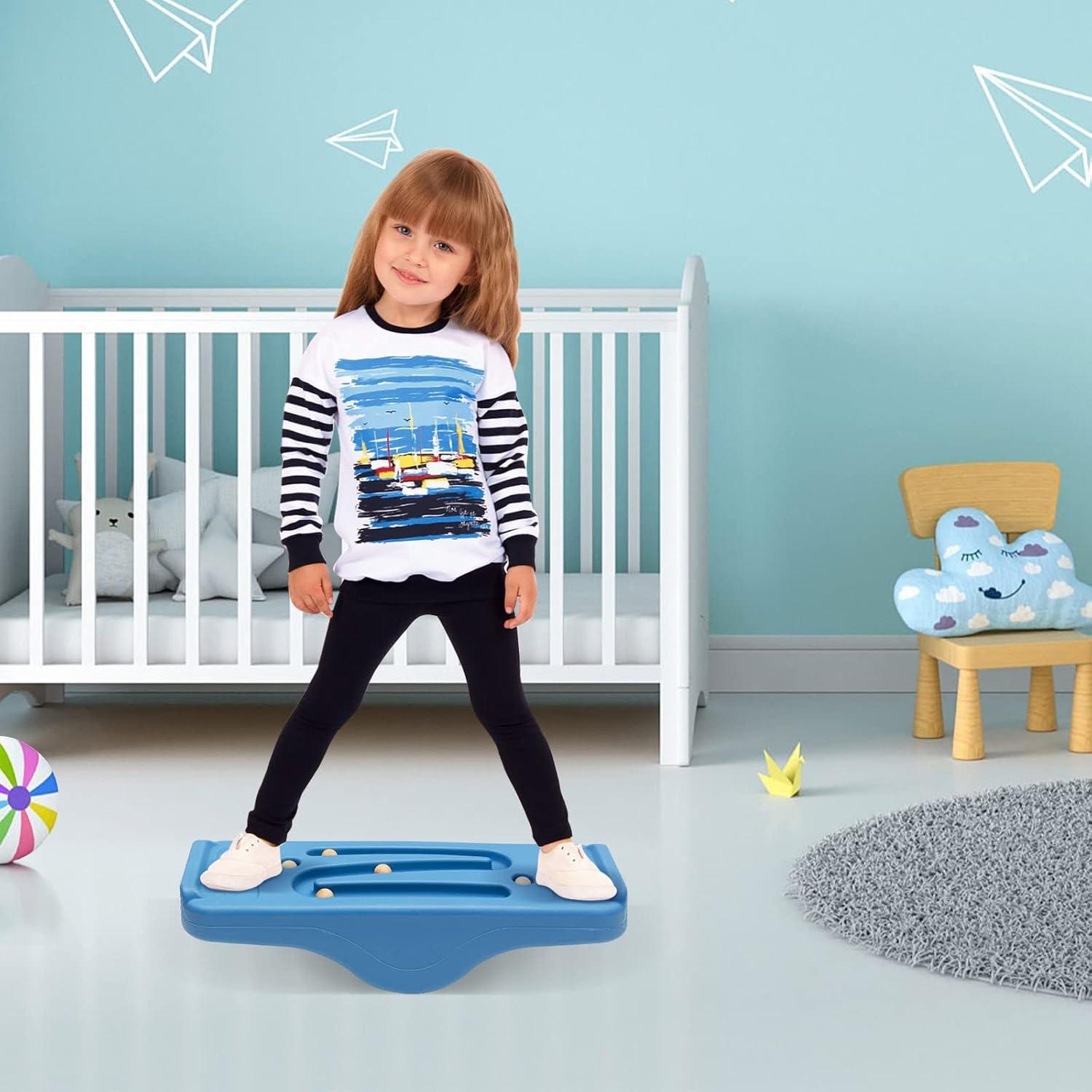 Tabla de Equilibrio Oscilante Joonly Azul para Niños 56x18 cm