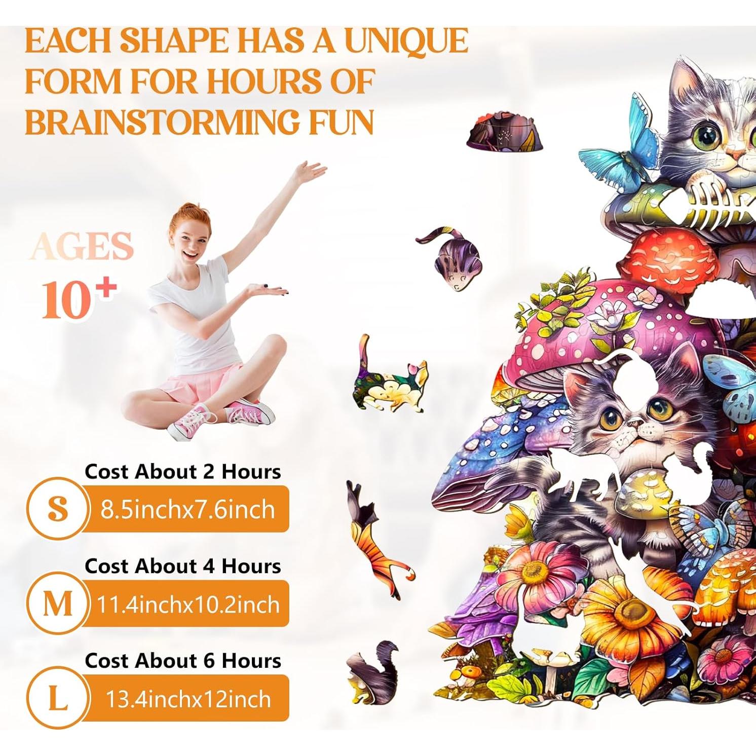 Rompecabezas de Madera Lovpippi 90 Piezas Familia de Gatos