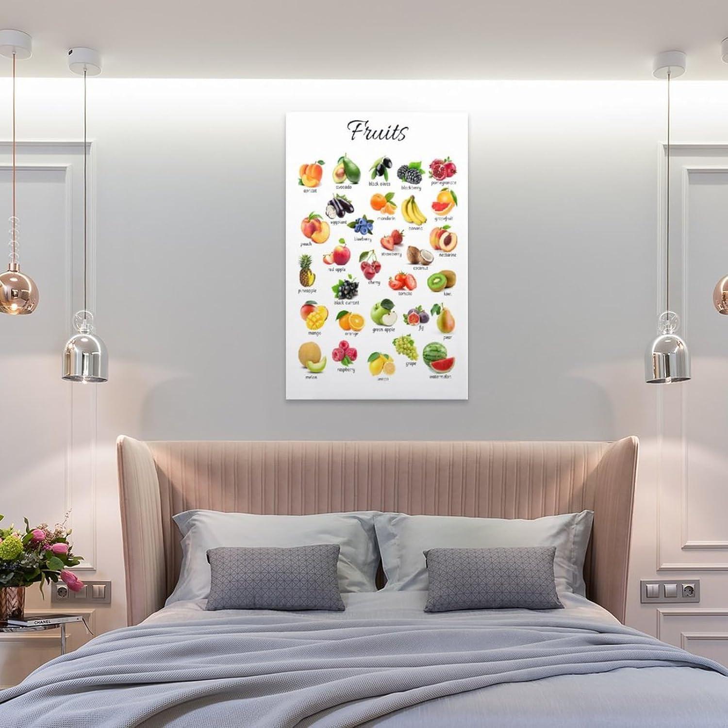 Póster Educativo Montessori Frutas ZGOBMZ 30x45 cm