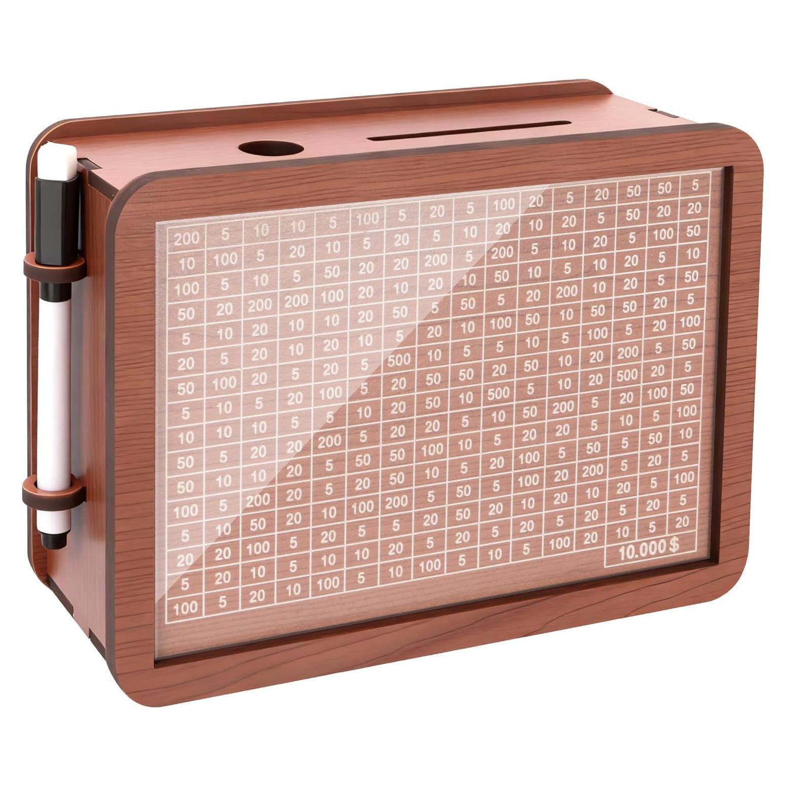 Caja de Ahorros de Madera Uiwkow 10000 Dólares para Niños