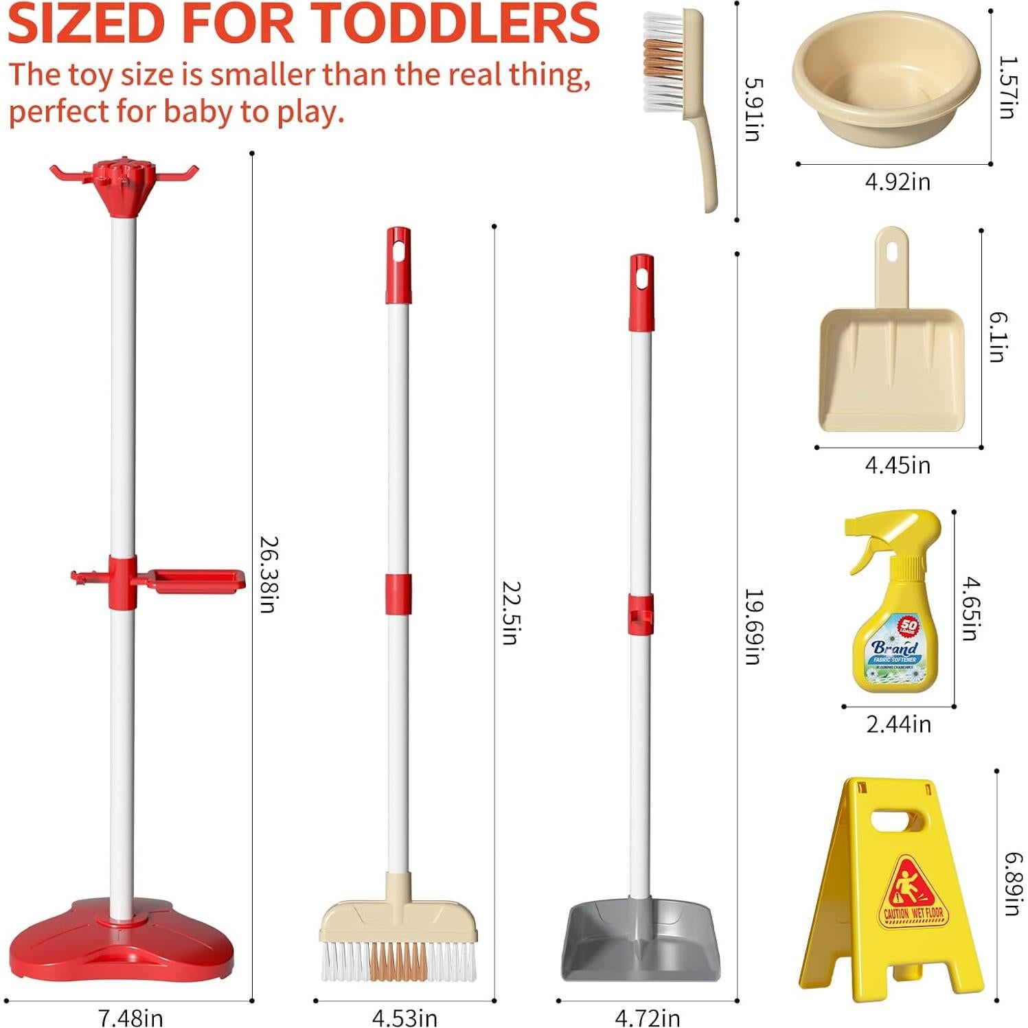 Juego de Limpieza Mini DOLIVE 8 Piezas para Niños