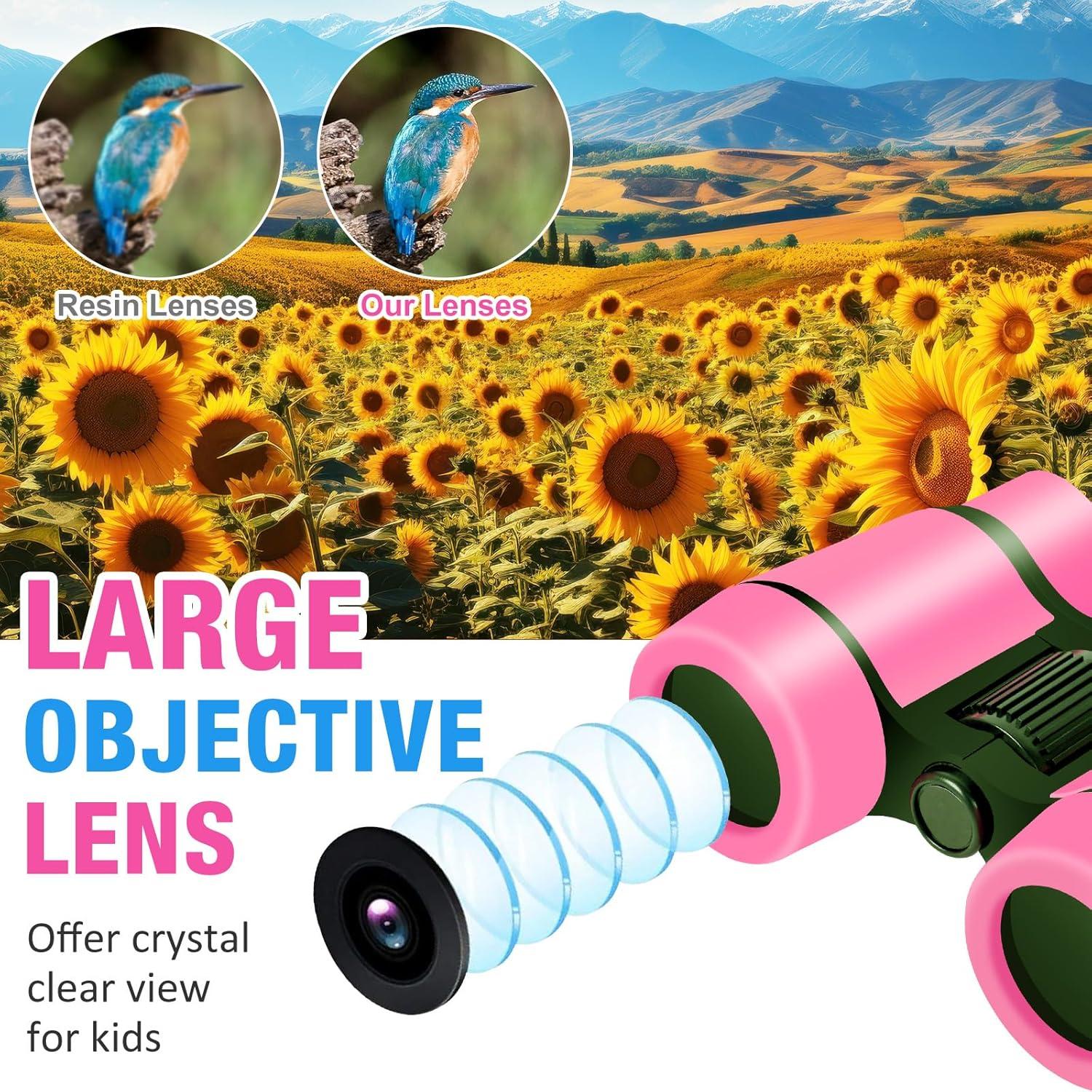 Binoculares para Niños BETURETOP 4x30mm con Calcomanías