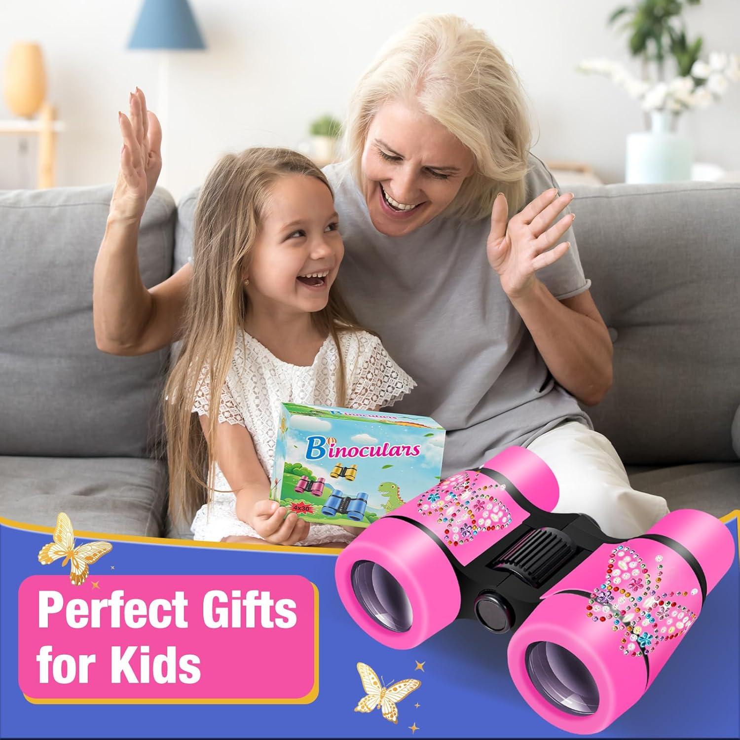 Binoculares para Niños BETURETOP 4x30mm con Calcomanías