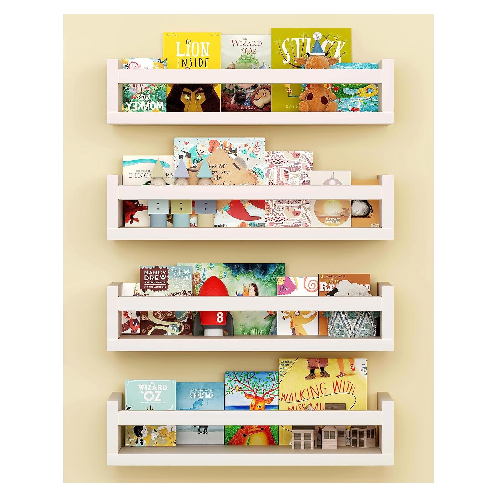 Estanterías Flotantes Blancas Onlysky para Niños - 4 Unidades