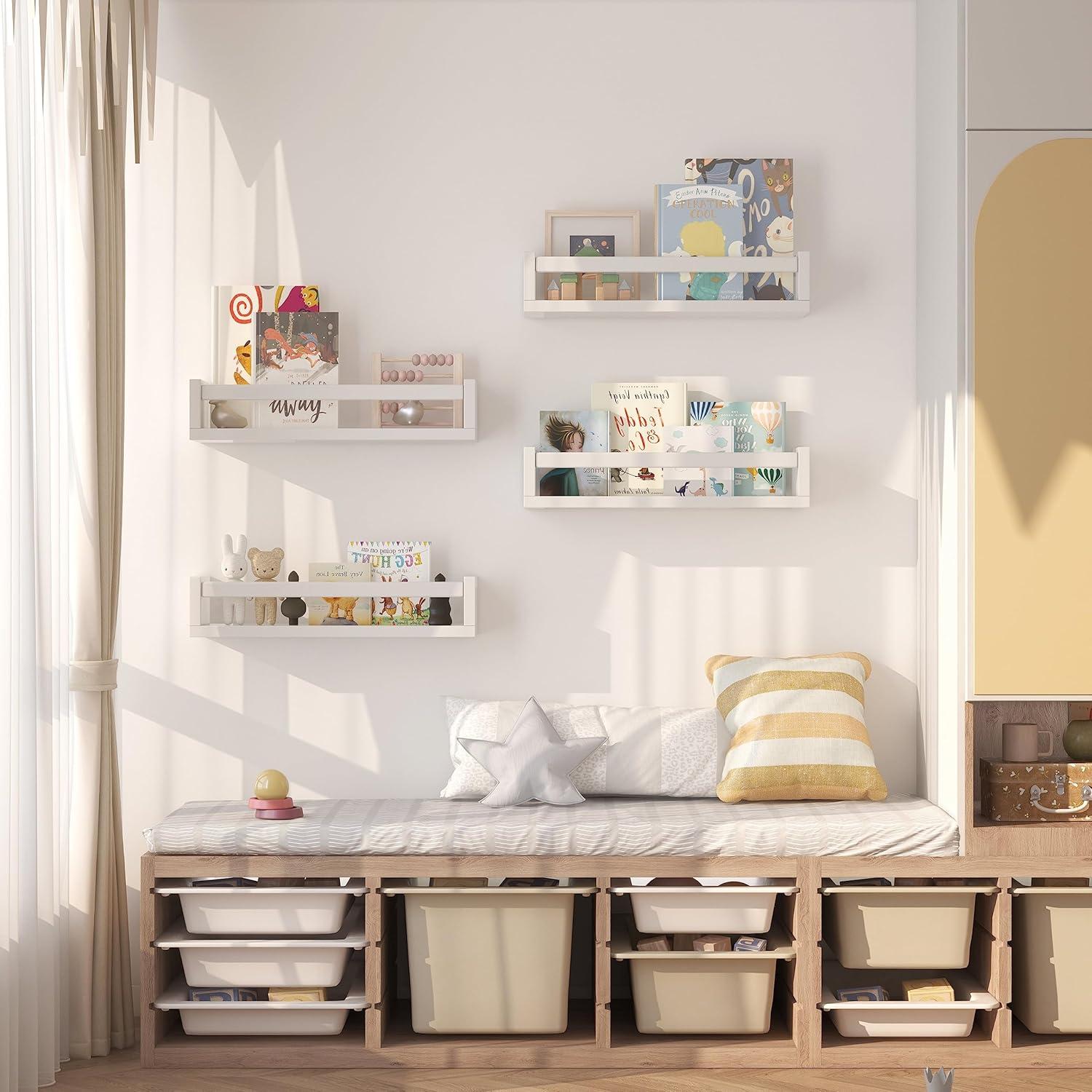 Estanterías Flotantes Blancas Onlysky para Niños - 4 Unidades