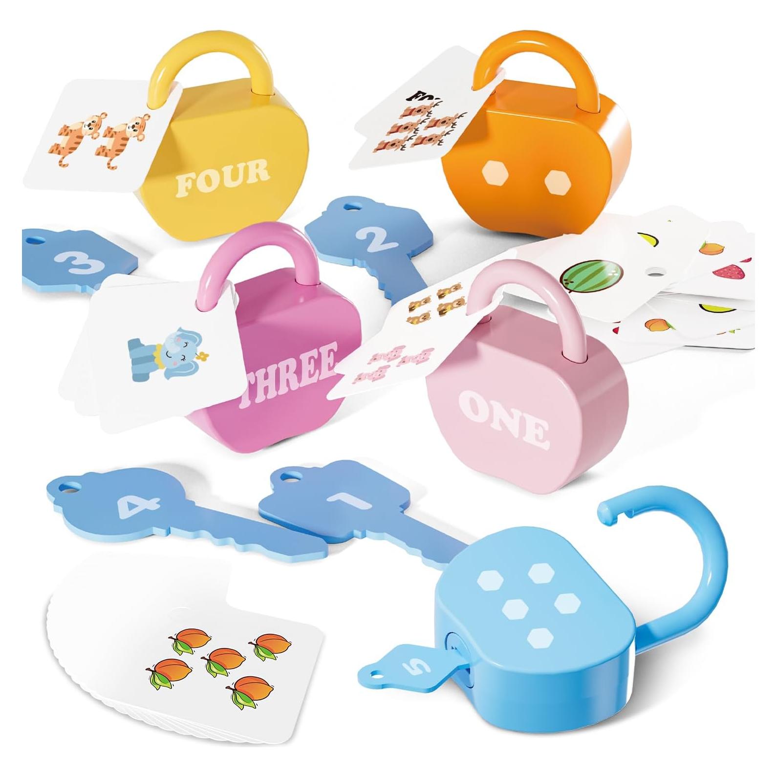 Juguete de Cerradura y Llave YYDeek 5 Piezas Montessori