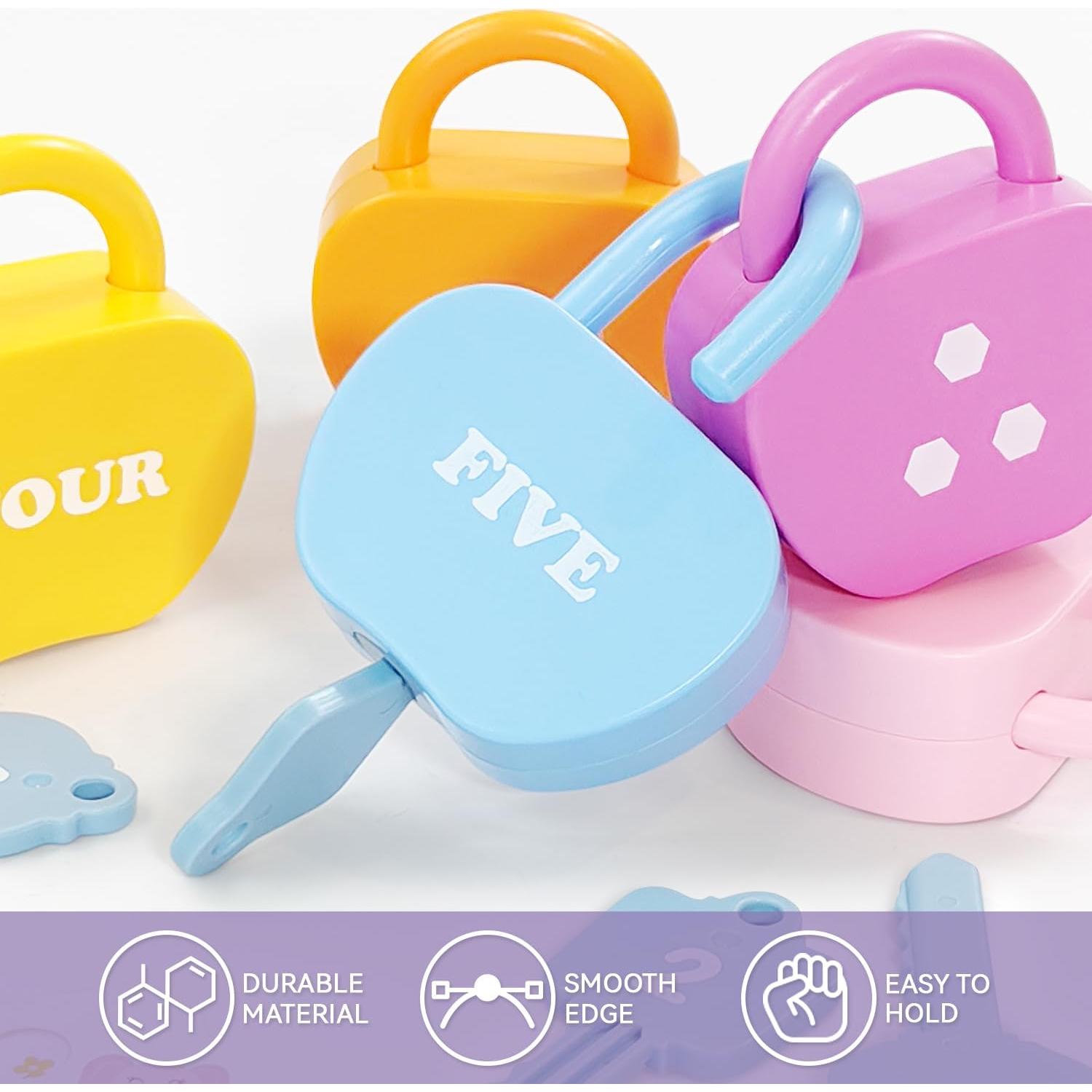 Juguete de Cerradura y Llave YYDeek 5 Piezas Montessori