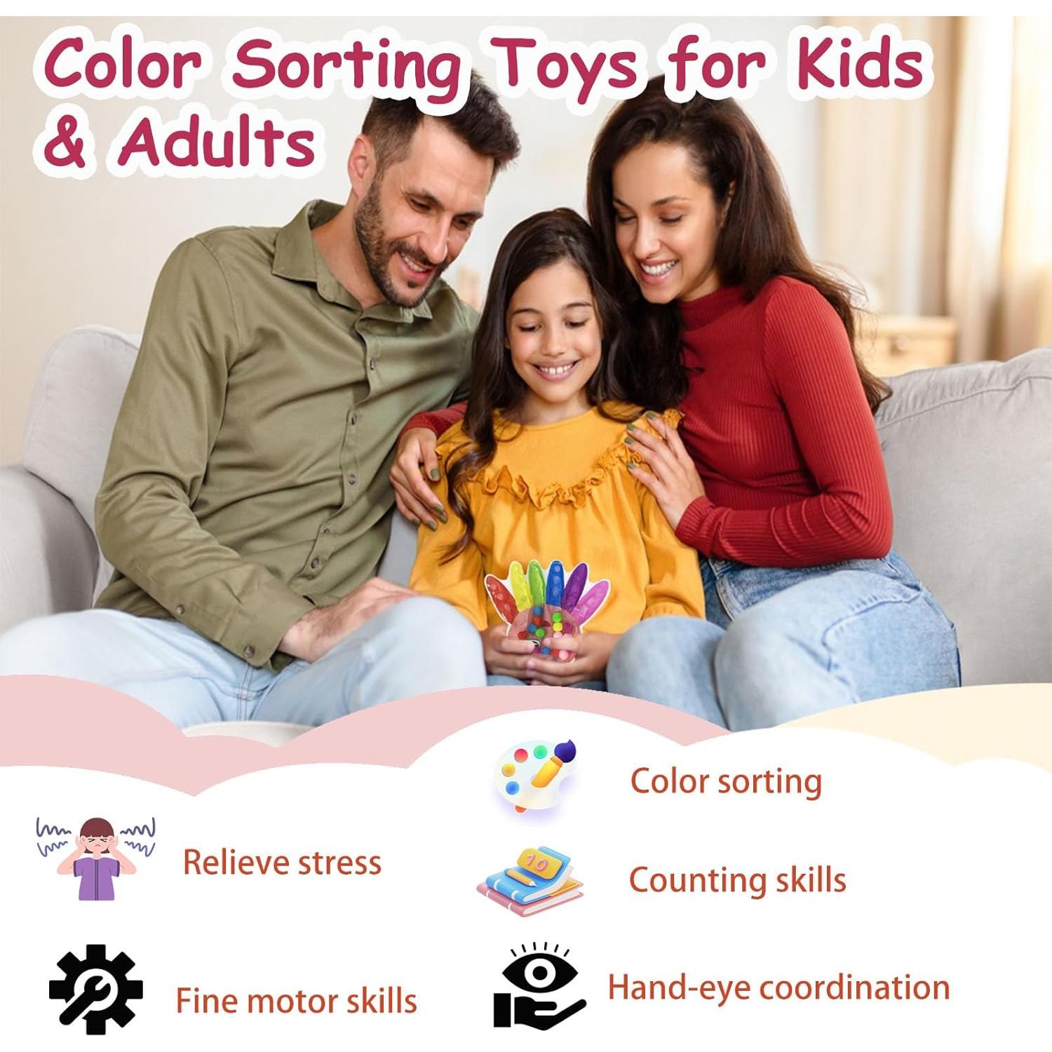 Juguetes de Clasificación de Colores GYsomer 2PCS para Niños