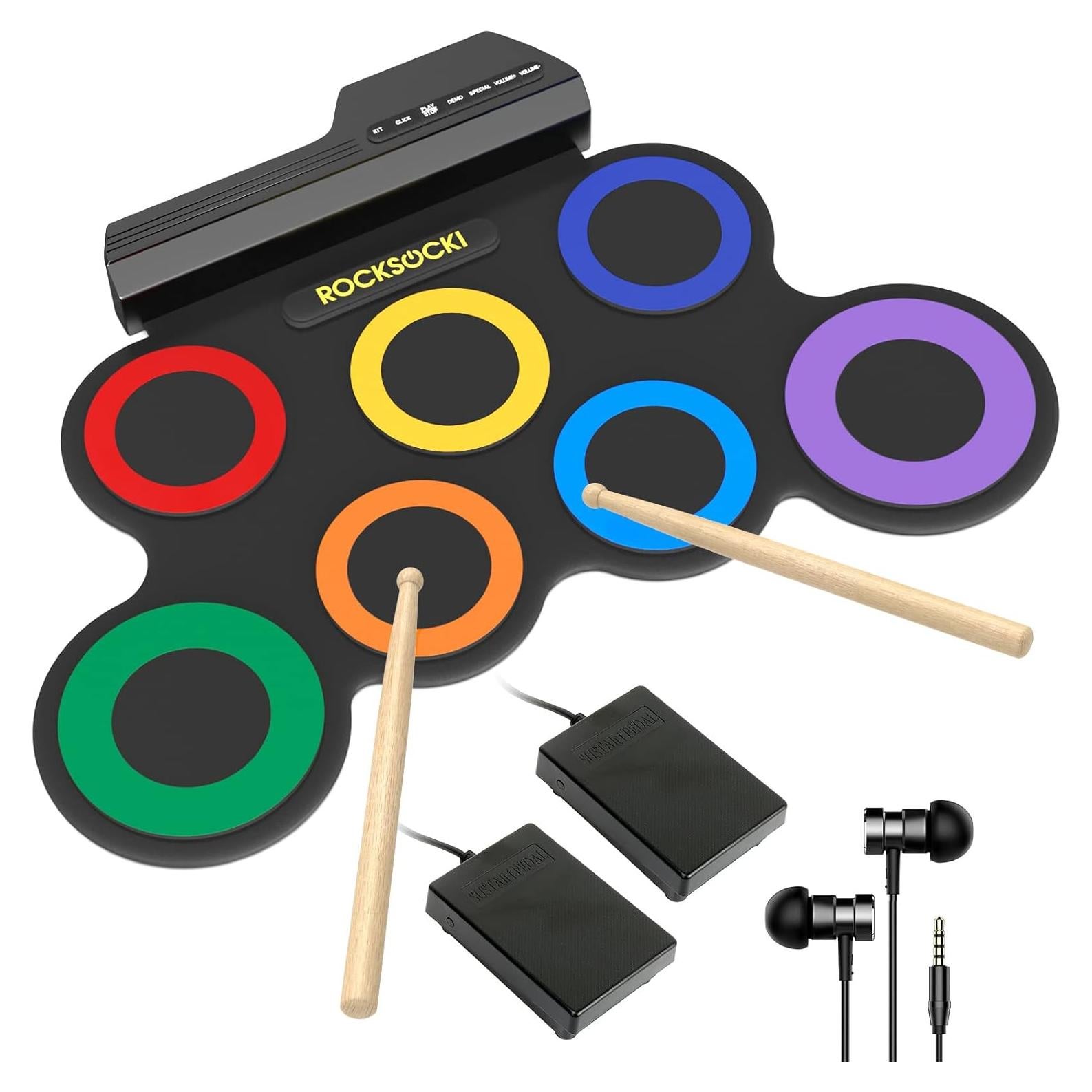 Juego de Batería Electrónica Rocksocki 7 Pads para Niños