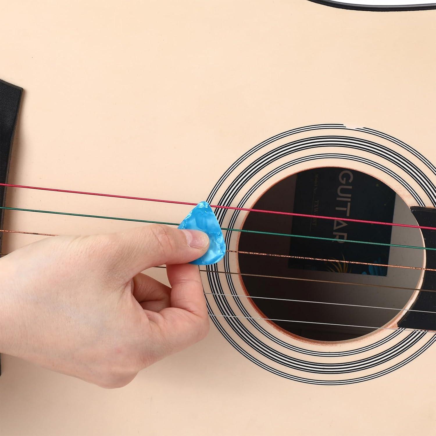 Púas de Guitarra Yeshone 600 Pcs Celuloide 0.46 mm Multicolor