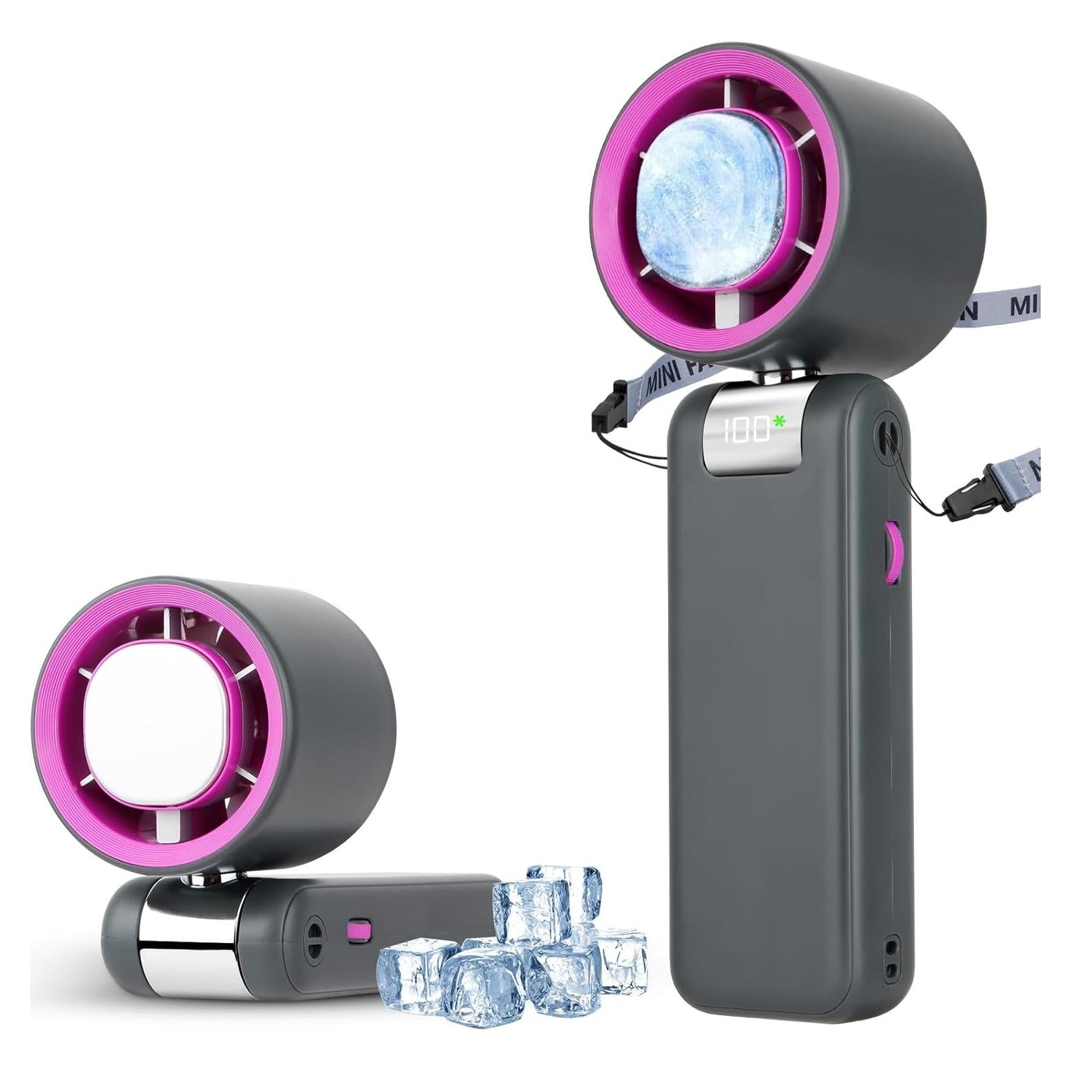 Ventilador Turbo Portátil Enlightcode 5000mAh Plegable Gris