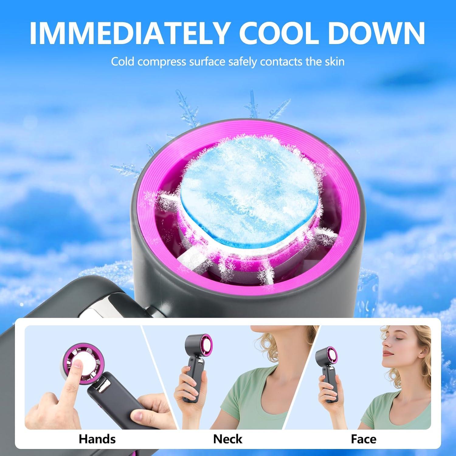 Ventilador Turbo Portátil Enlightcode 5000mAh Plegable Gris