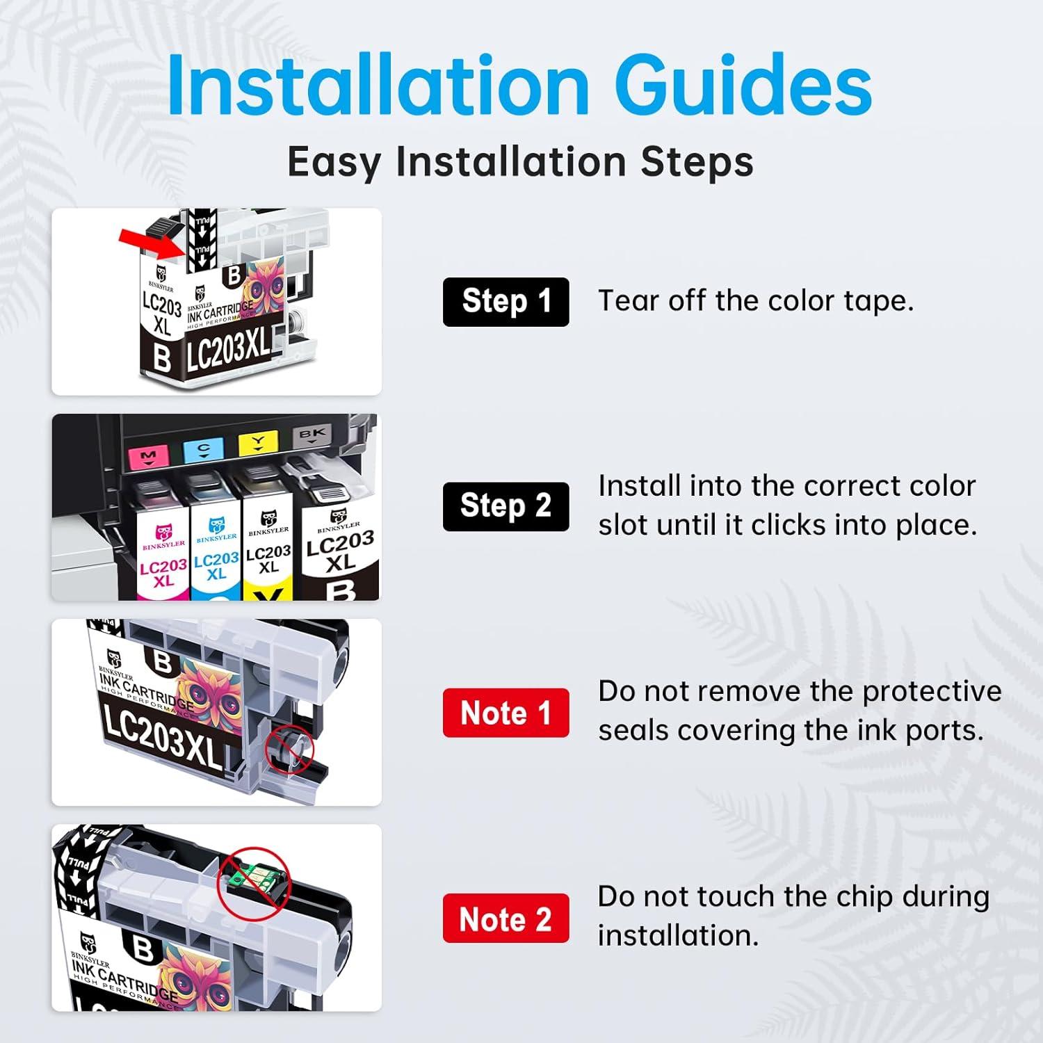 Paquete de 18 Cartuchos de Tinta BINKSYLER LC203XL para Brother