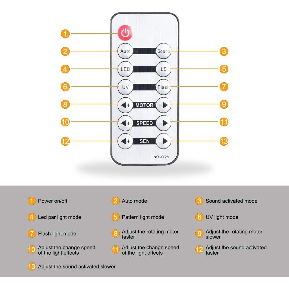 Luces de escenario WorldLite VES691 LED 5 en 1 con control remoto