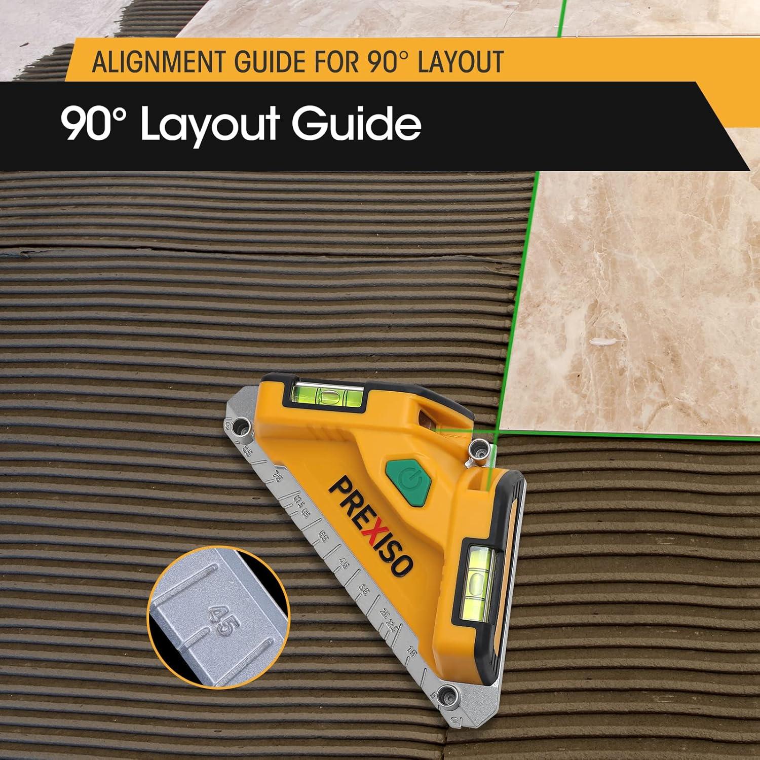 Nivel láser PREXISO Square 20m haz verde con burbujas