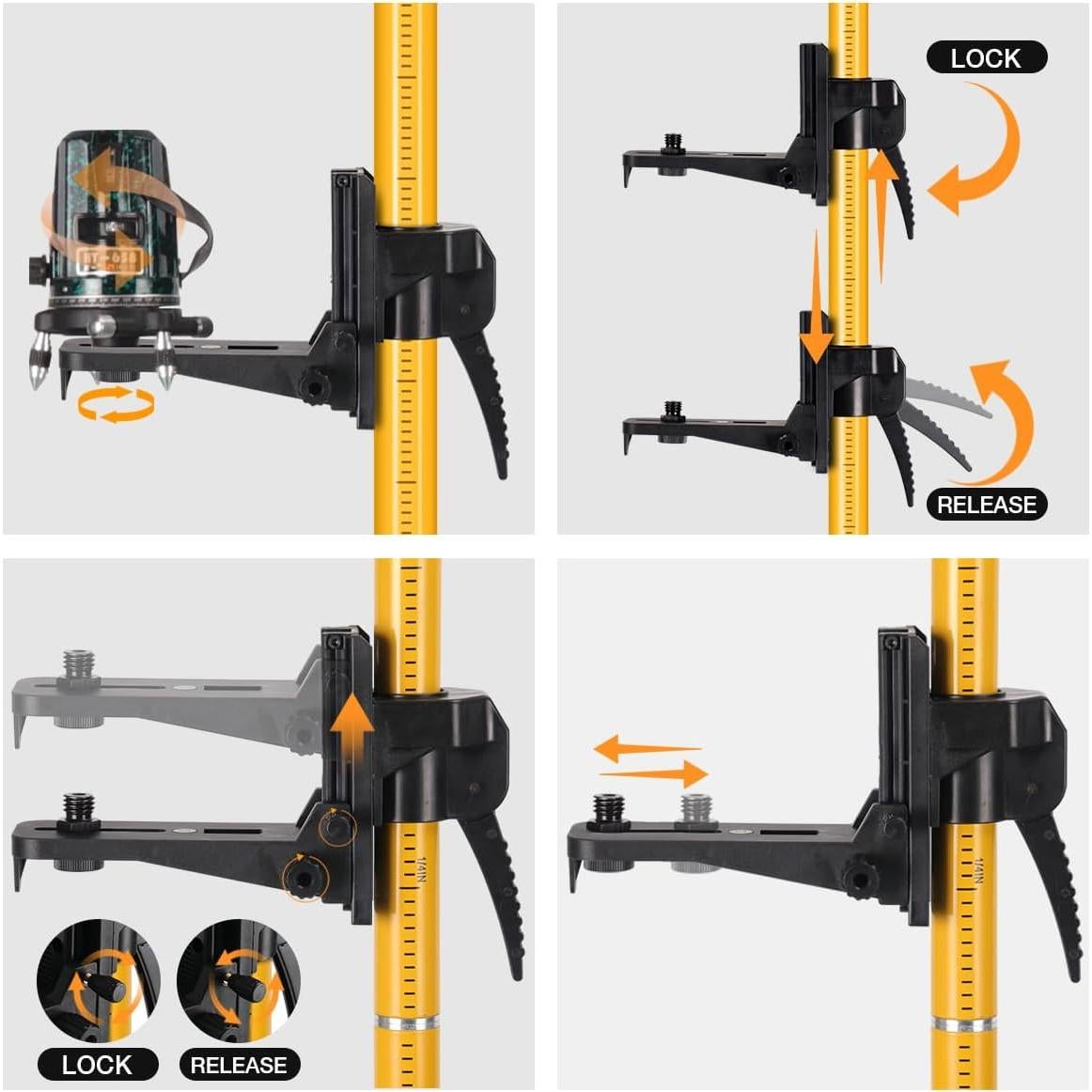 Polo de Nivel Láser DMITER Telescópico 3.7M con Trípode
