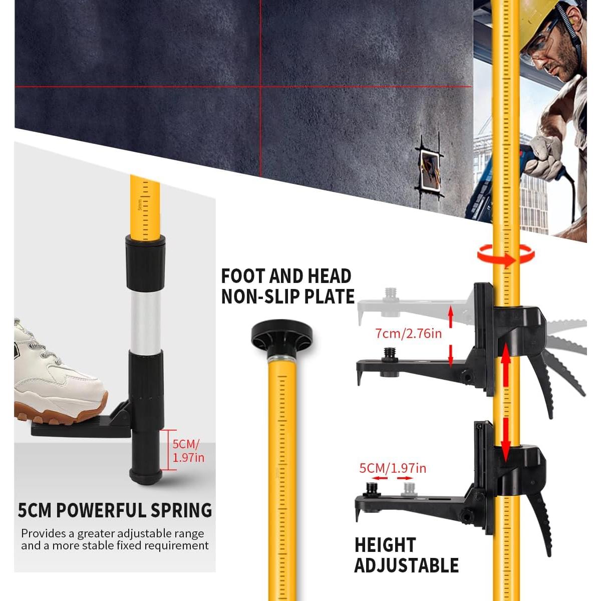 Polo de Nivel Láser DMITER Telescópico 3.7M con Trípode