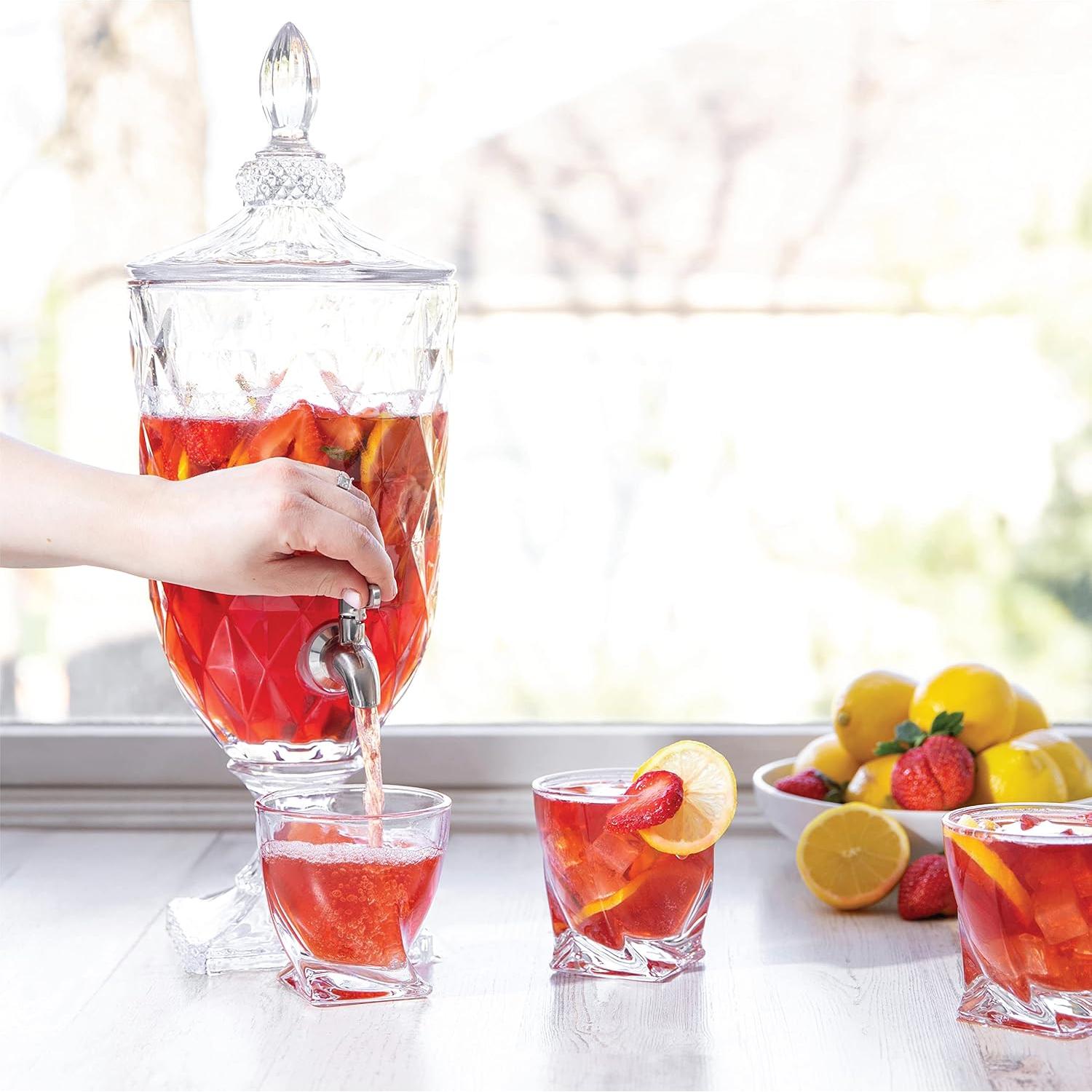 Dispensador de Bebidas Frías Kitchentoolz 3L Vidrio con Grifo