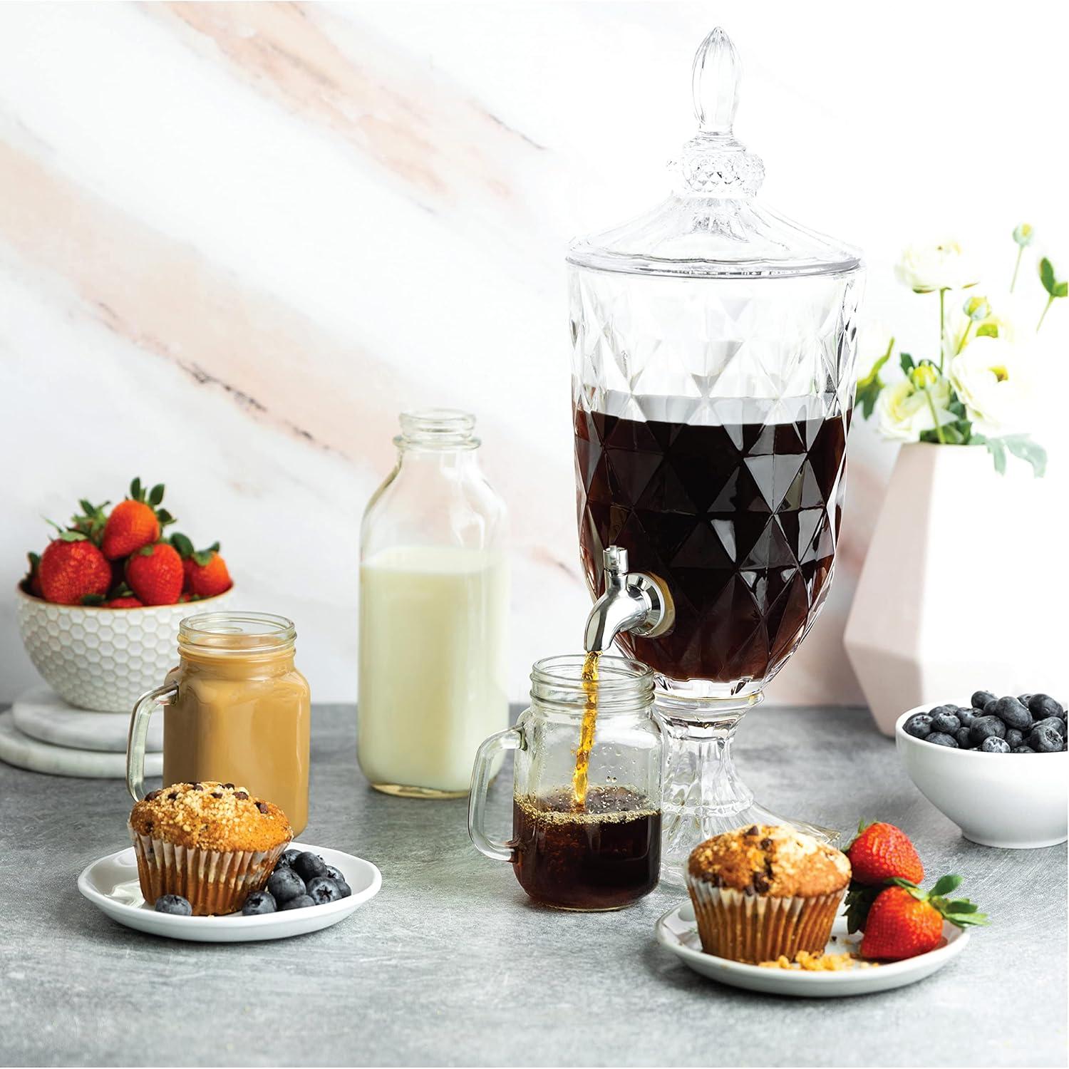 Dispensador de Bebidas Frías Kitchentoolz 3L Vidrio con Grifo