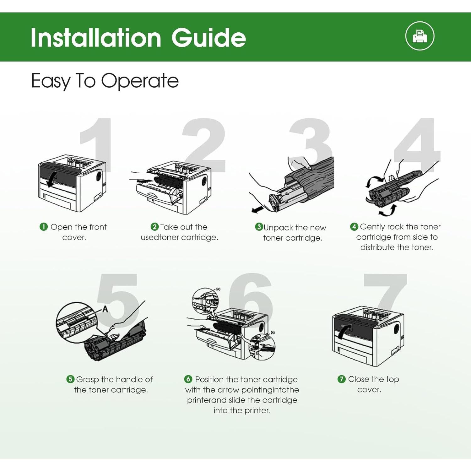 Cartucho de Tóner Negro LLAOLLAO 56F1H00 para Lexmark