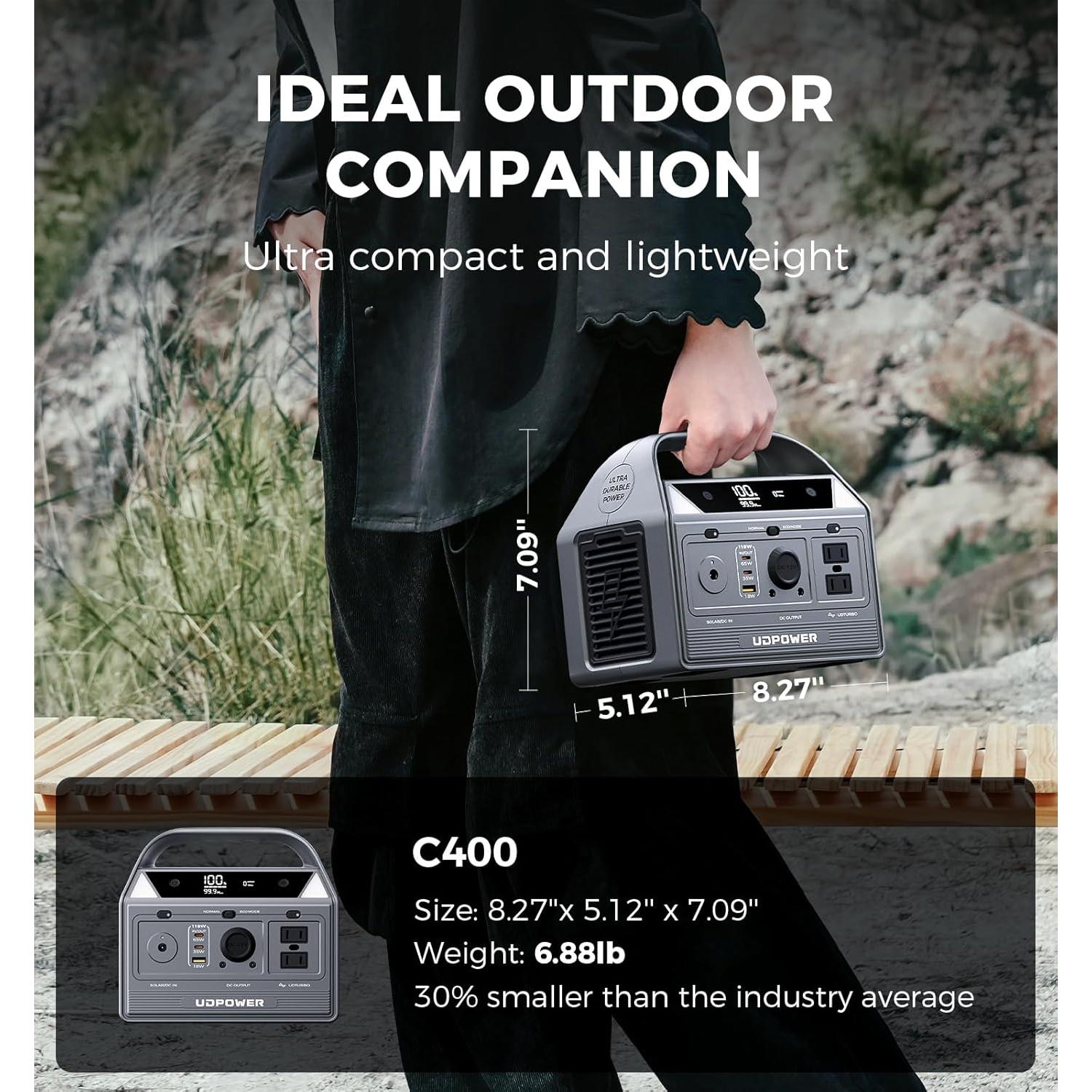Estación de Energía Portátil UDPOWER C400 256Wh 400W