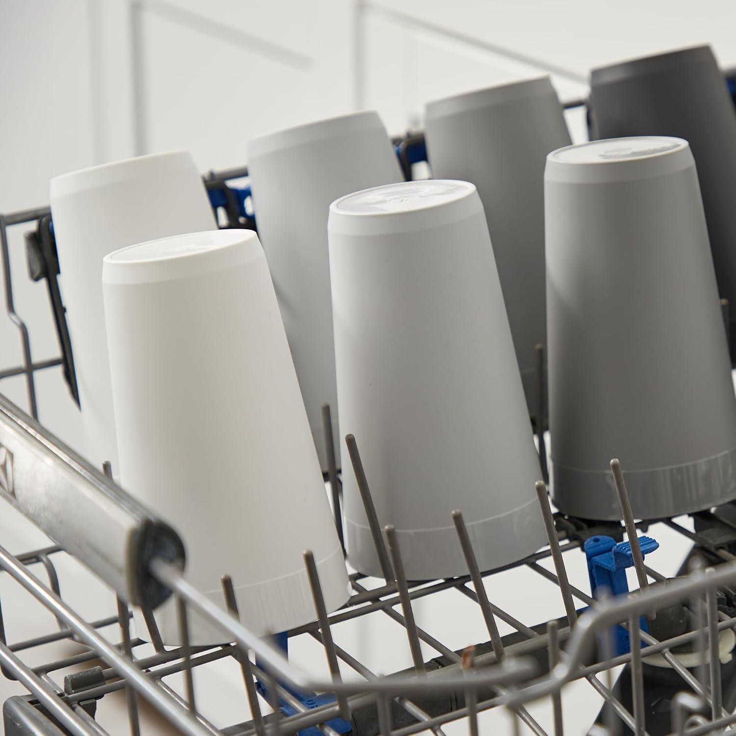 Vasos de Plástico US Acrylic 20 oz Set 12 Reutilizables Gris