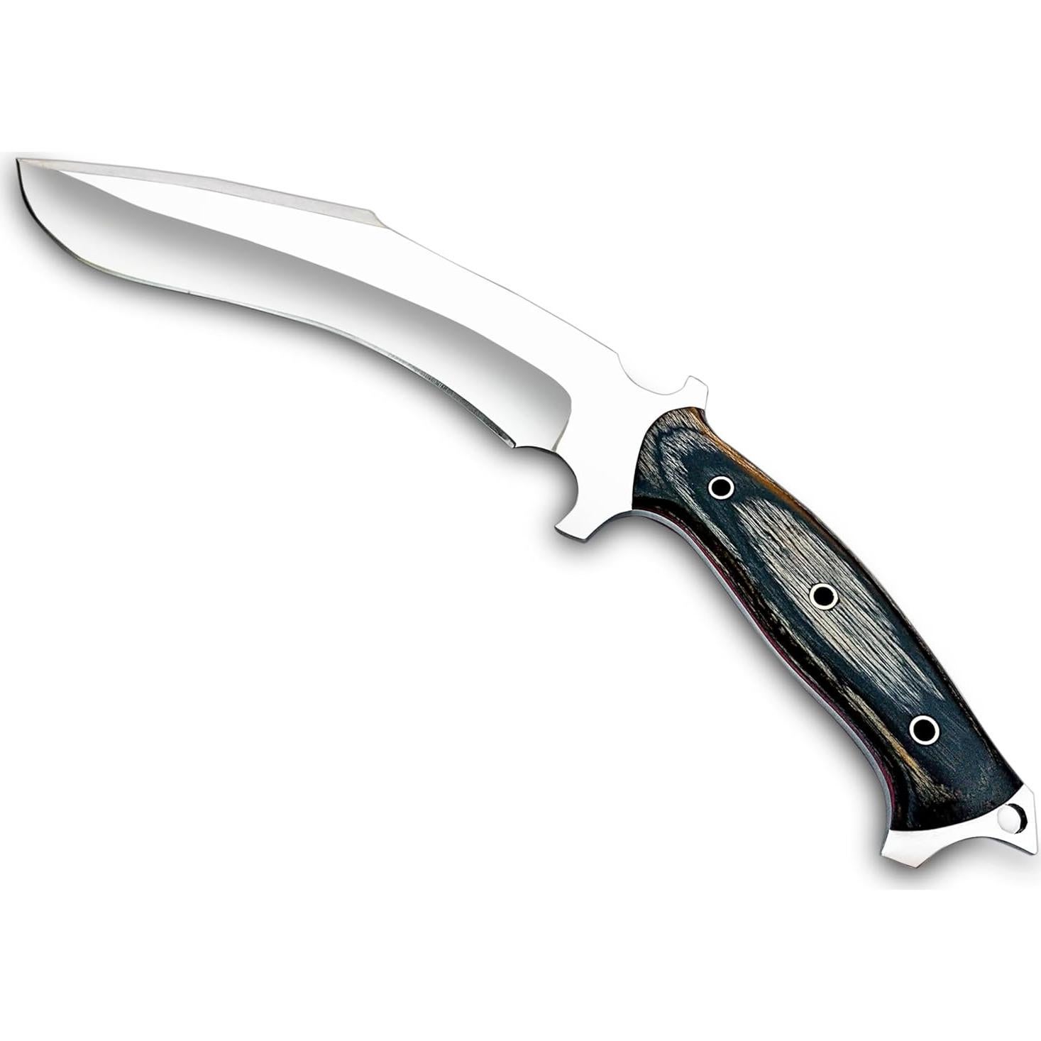 Cuchillo Kukri Warivo Hecho a Mano 39.37 cm con Funda de Cuero