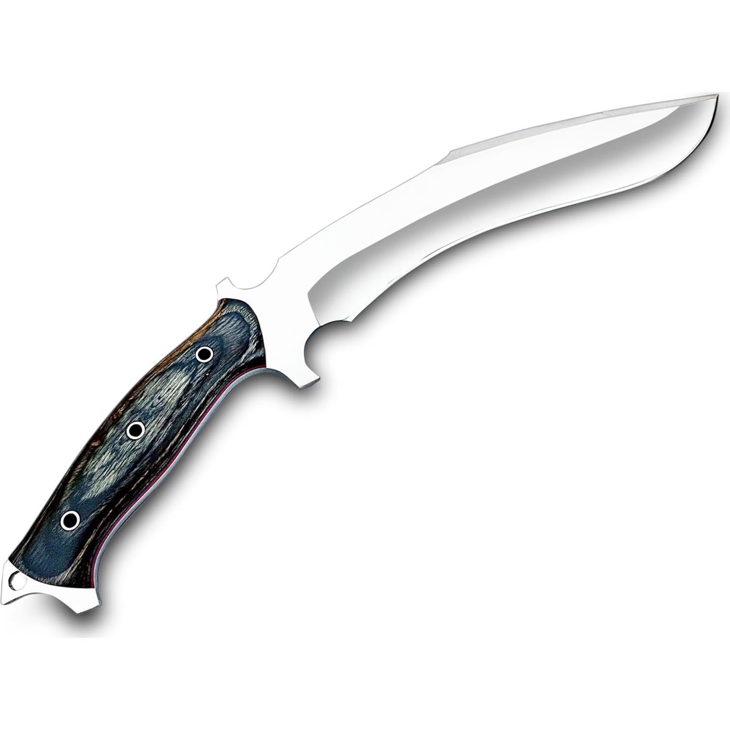 Cuchillo Kukri Warivo Hecho a Mano 39.37 cm con Funda de Cuero