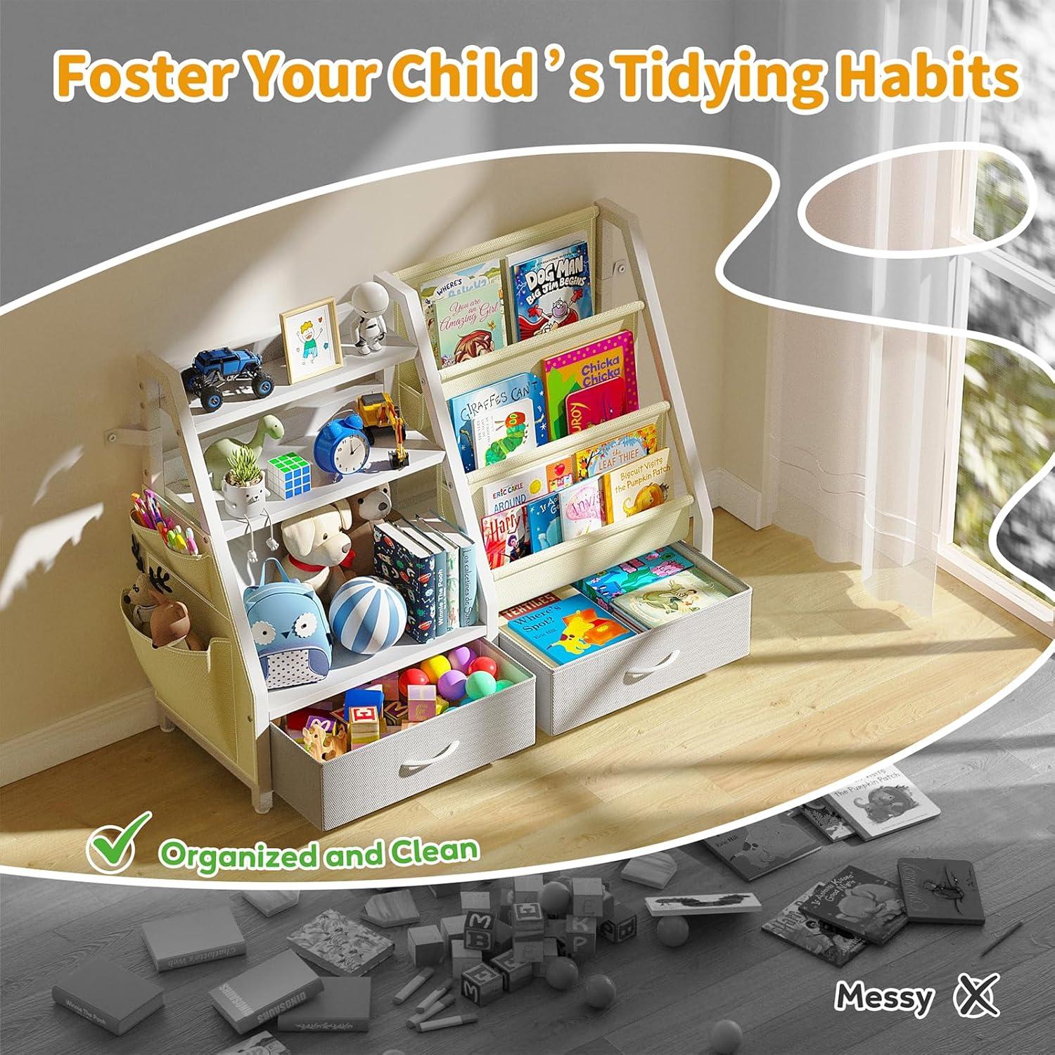 Estantería para Niños Twinkoo 3 Niveles con Organizador