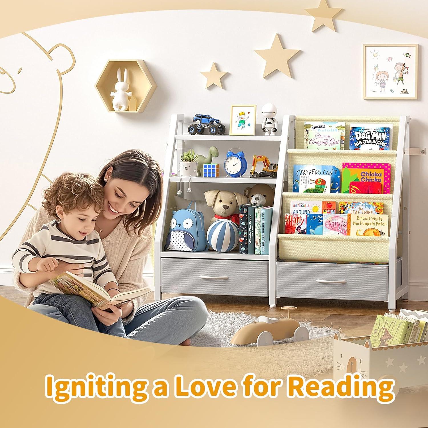 Estantería para Niños Twinkoo 3 Niveles con Organizador