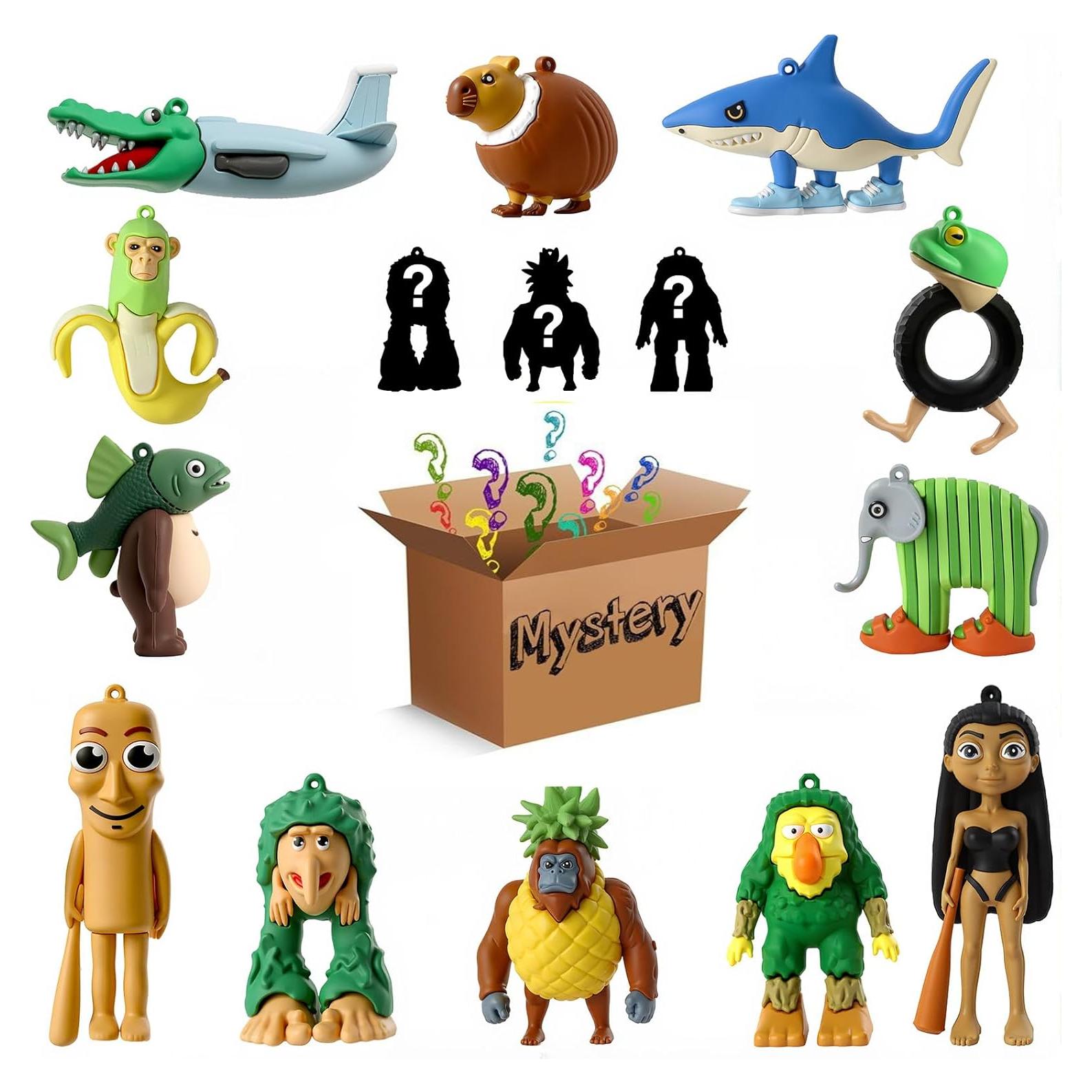 Figuras de Juguete Italian Brainrot - 3 Figuras Sorpresa de Silicona