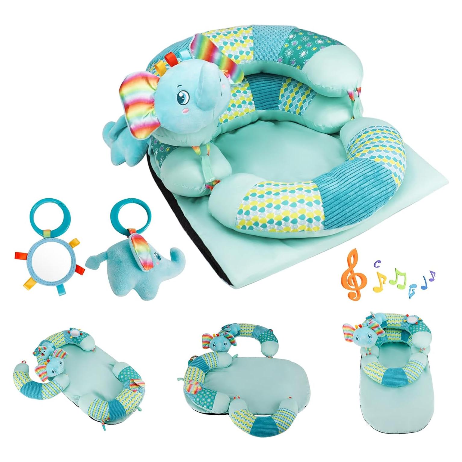 Almohada 3-en-1 Blublu Park para Bebés - Soporte Sentado Azul