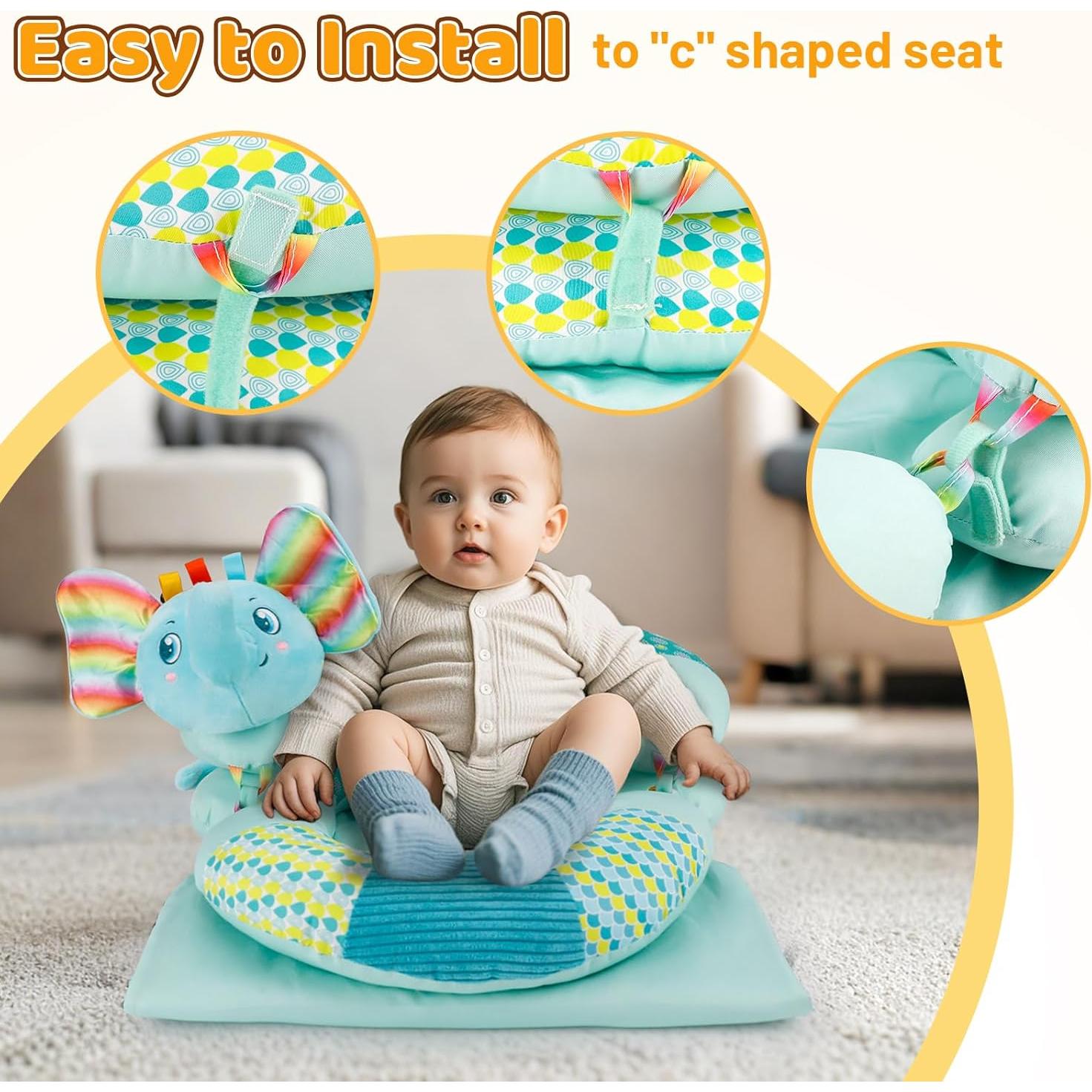 Almohada 3-en-1 Blublu Park para Bebés - Soporte Sentado Azul