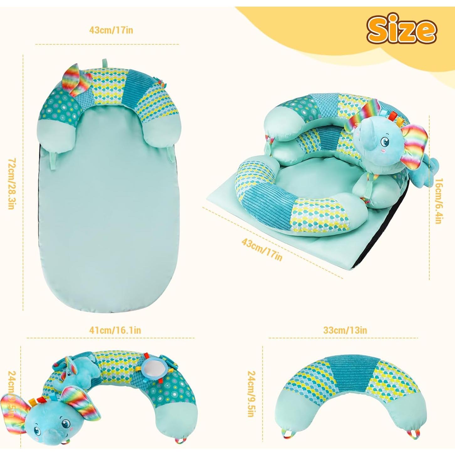 Almohada 3-en-1 Blublu Park para Bebés - Soporte Sentado Azul