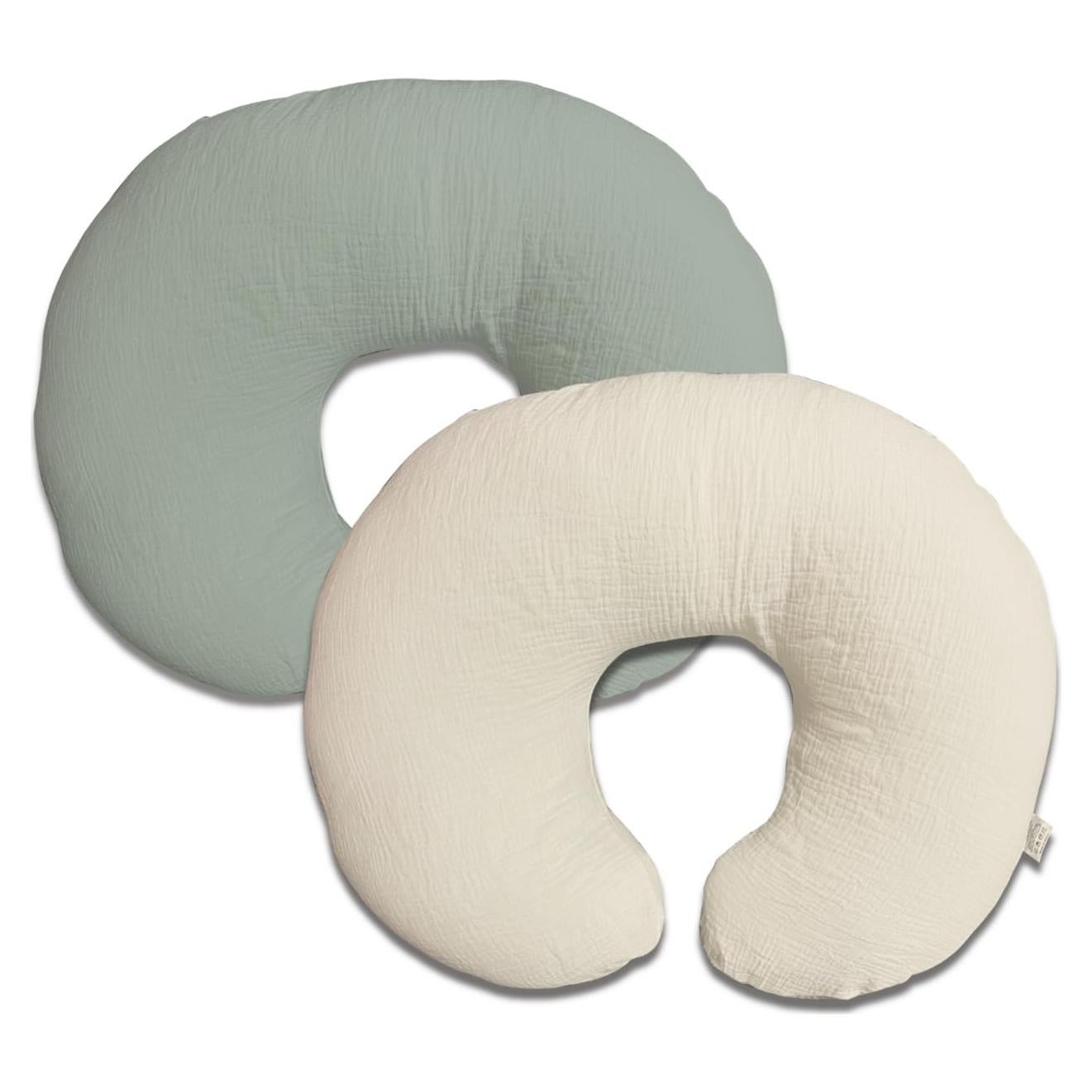 Funda de Almohada de Lactancia Lethooly Algodón Muselina 57x46cm