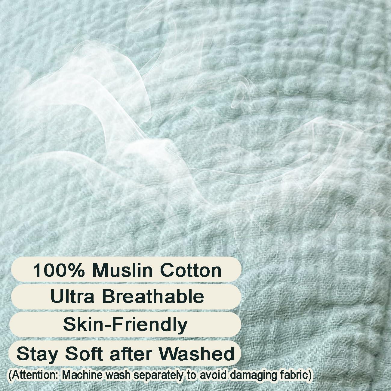 Funda de Almohada de Lactancia Lethooly Algodón Muselina 57x46cm