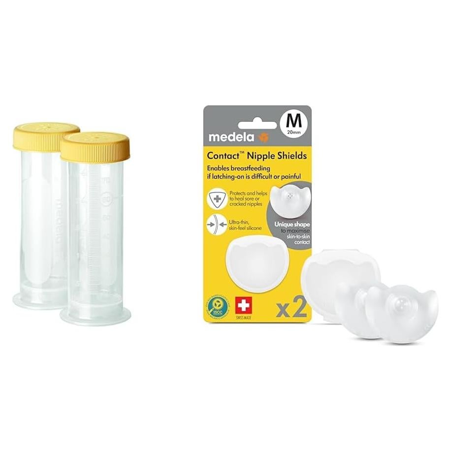 Paquete de Lactancia Medela: 12 Botellas 80 ml + 2 Protectores