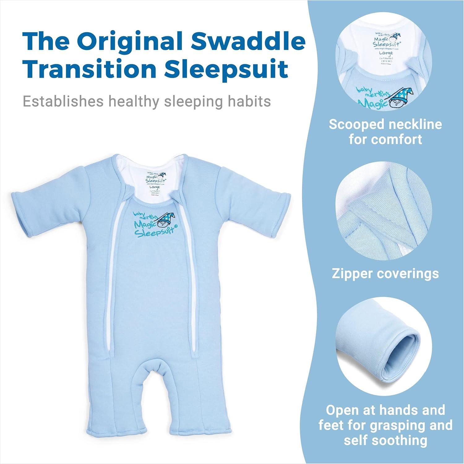 Magic Sleepsuit Baby Merlin - Swaddle de Transición Azul Pequeño