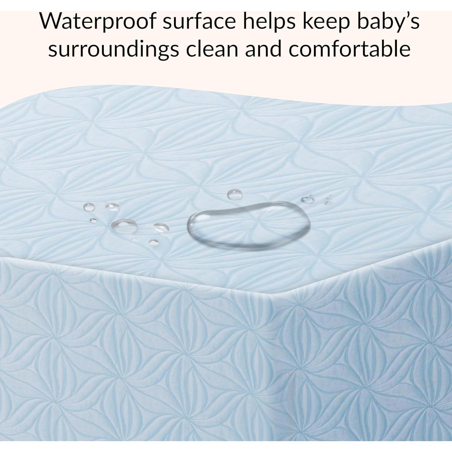 Colchón 2 en 1 Dream On Me para Cuna y Niños - Floral Azul